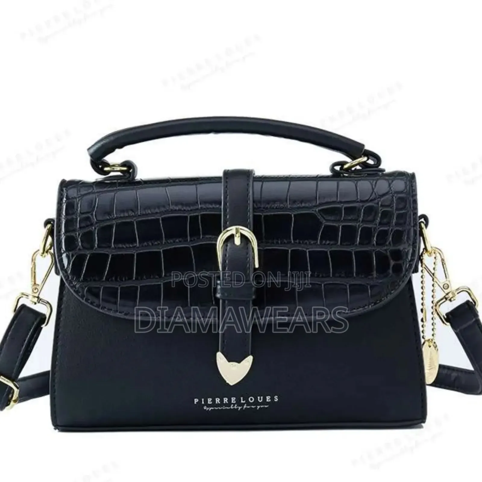 Quality Simple Large Capacity Cross Body Hand Bag Black