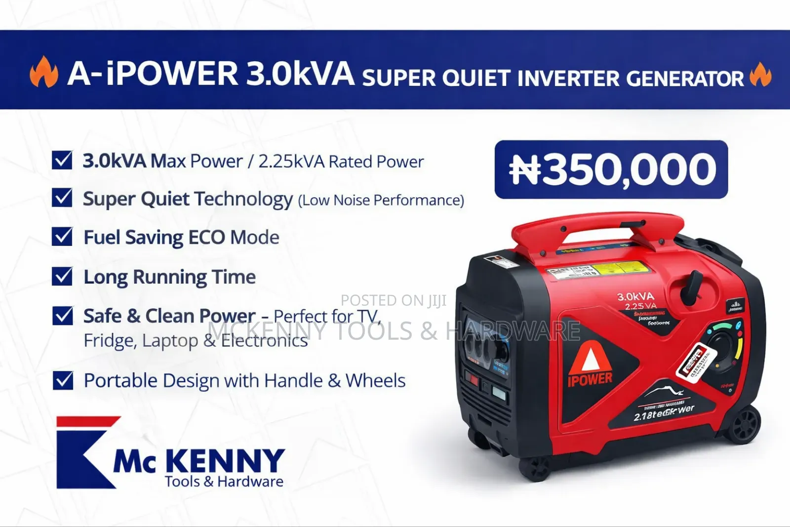 A-ipower 3.0kva Super Quiet Inverter Generator 🔥