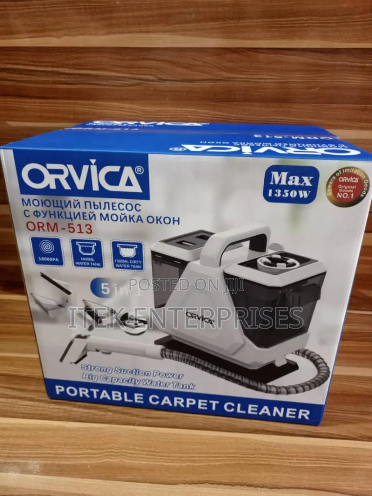 Orvica Orm-513 Portable 5-in-1 Carpet Upholstery Cleaner