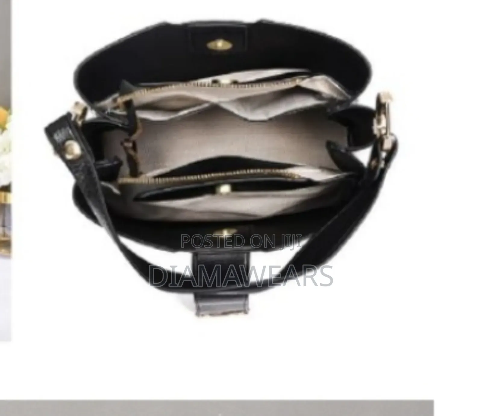 Black Bucket Ladies Hand Bag