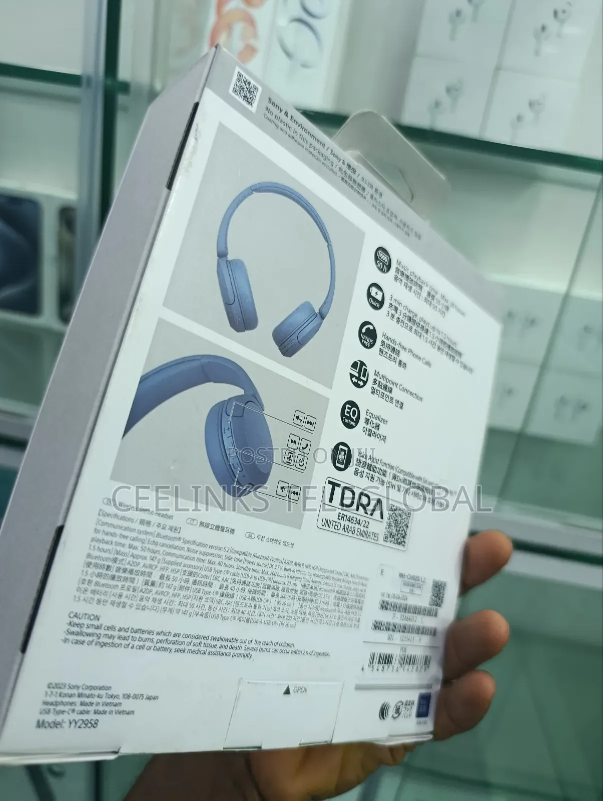 Sony Wh-ch520 Wireless Headphones Bluetooth On-ear Headset