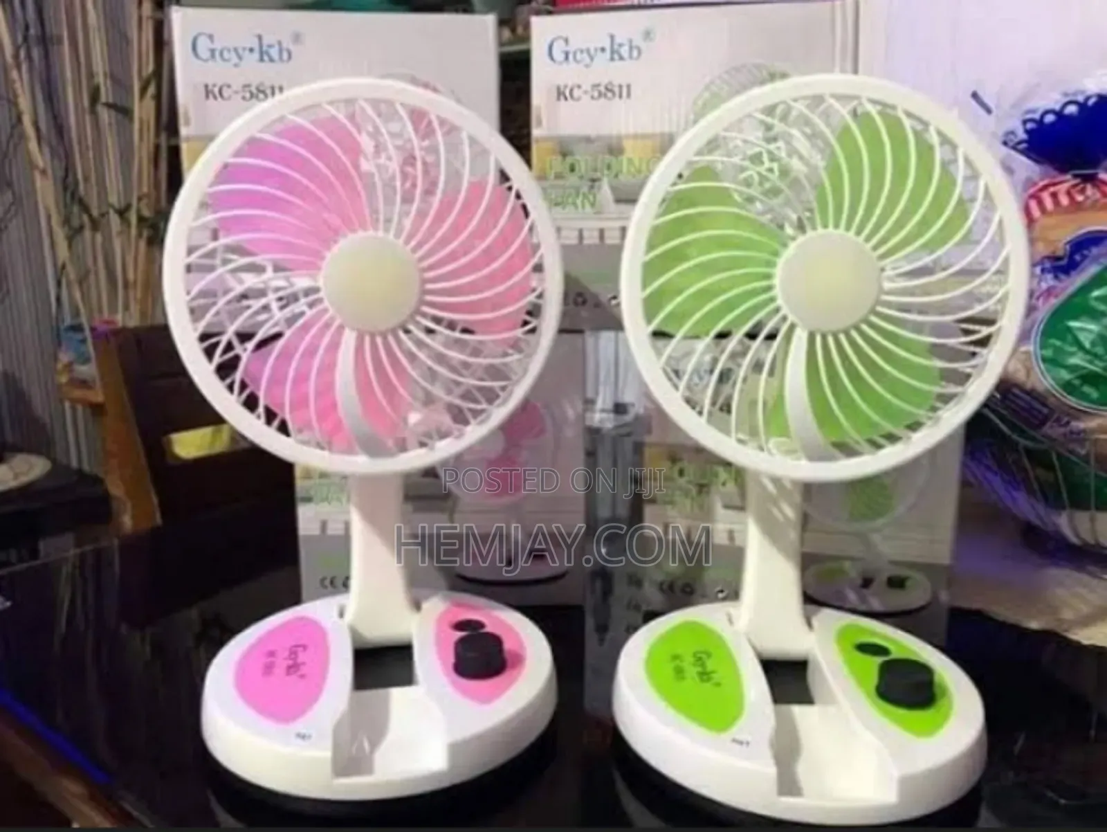 Rechargeable Portable and Foldable Fan With Light "Multi Purpose Fan"