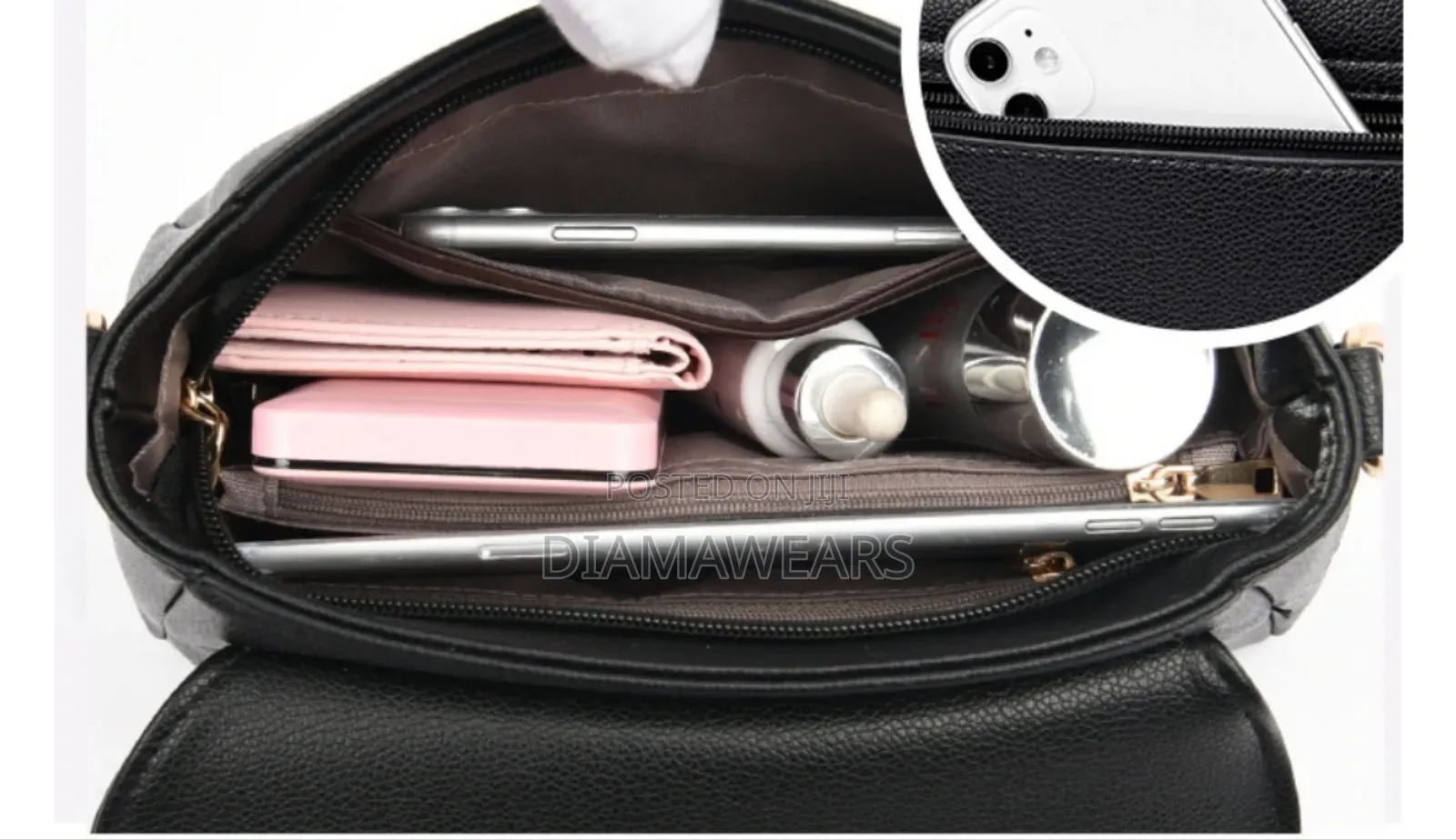 Black Ladies Cross Body Hand Bag