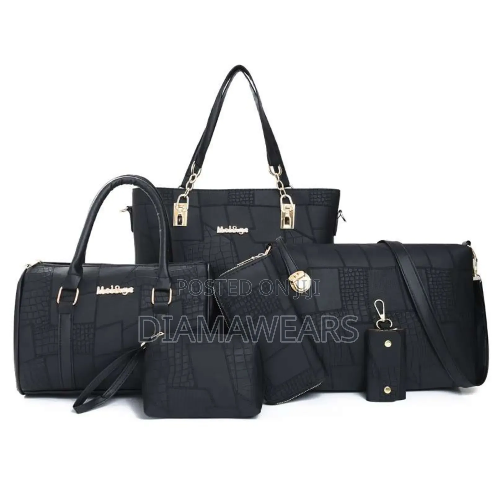6 in One Ladies Tote Bag Brown