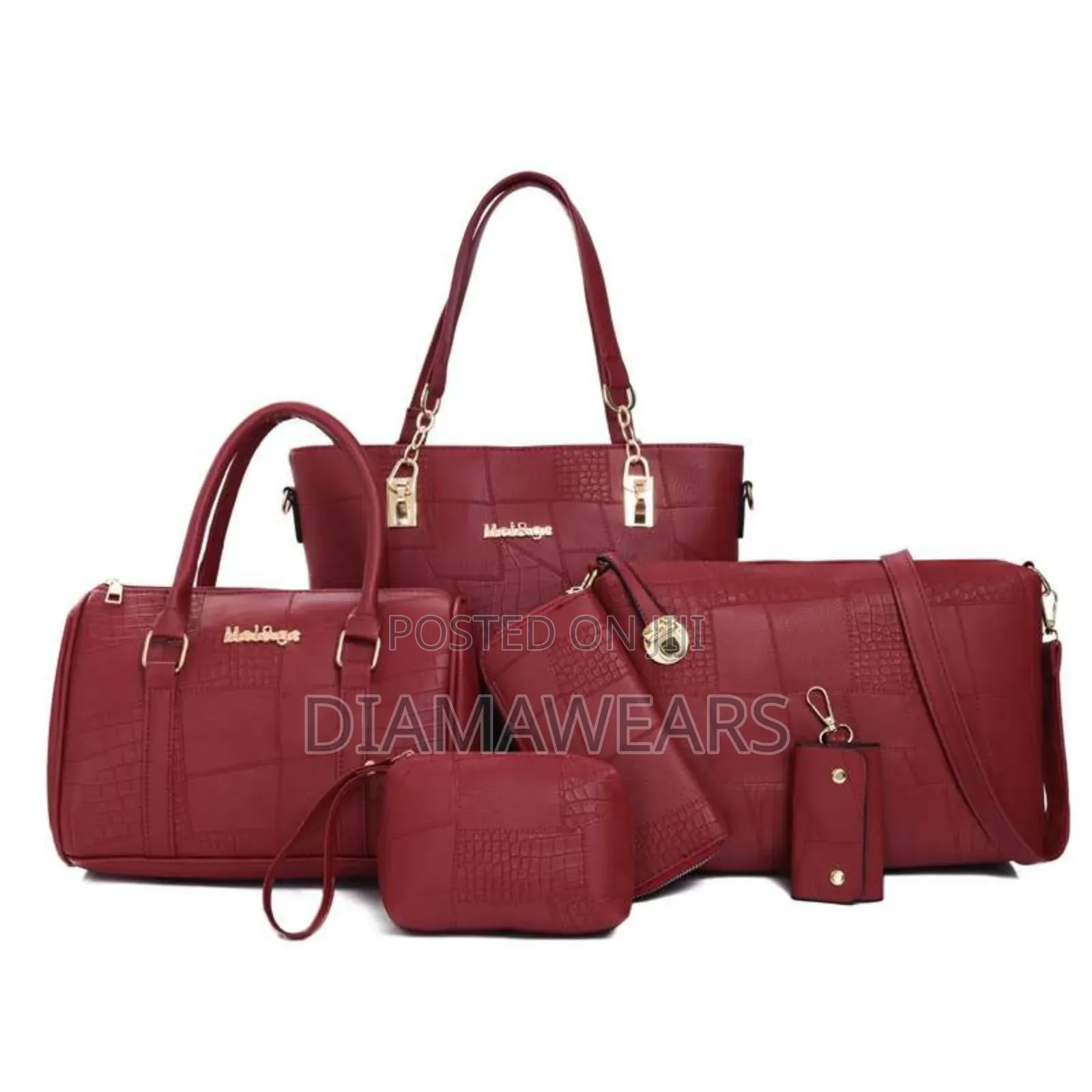 6 in One Ladies Tote Bag Brown