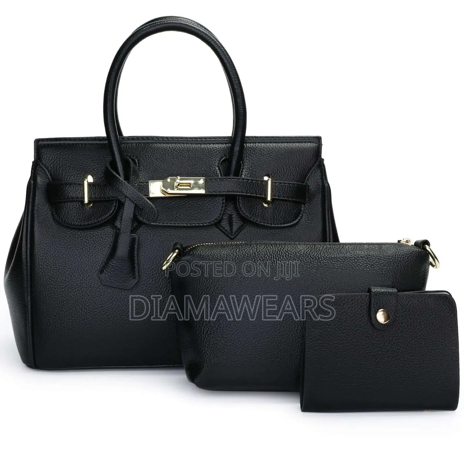 Black 3 in 1 Ladies Hand Bags