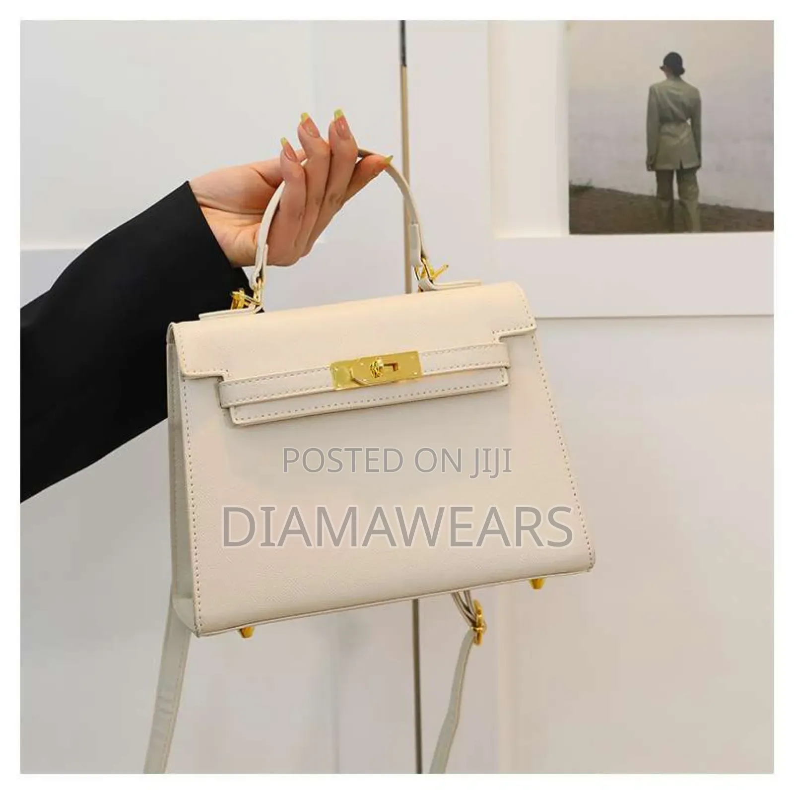 White Kelly Quality and Unique Stylish Hand Bag