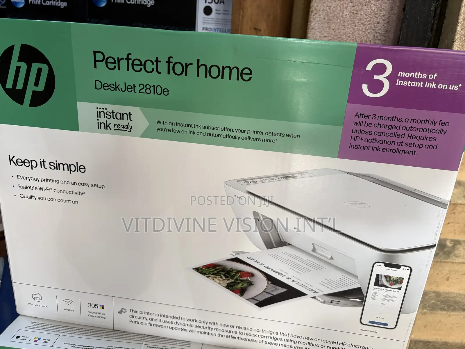 Hp Deskjet 2810e Wireless All-in-one Color Printer, Copier, Scanner