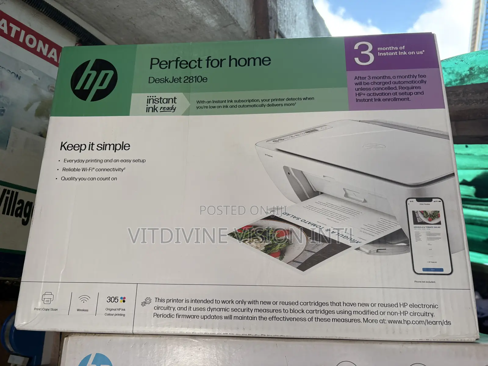 Hp Deskjet 2810e Wireless All-in-one Color Printer, Copier, Scanner