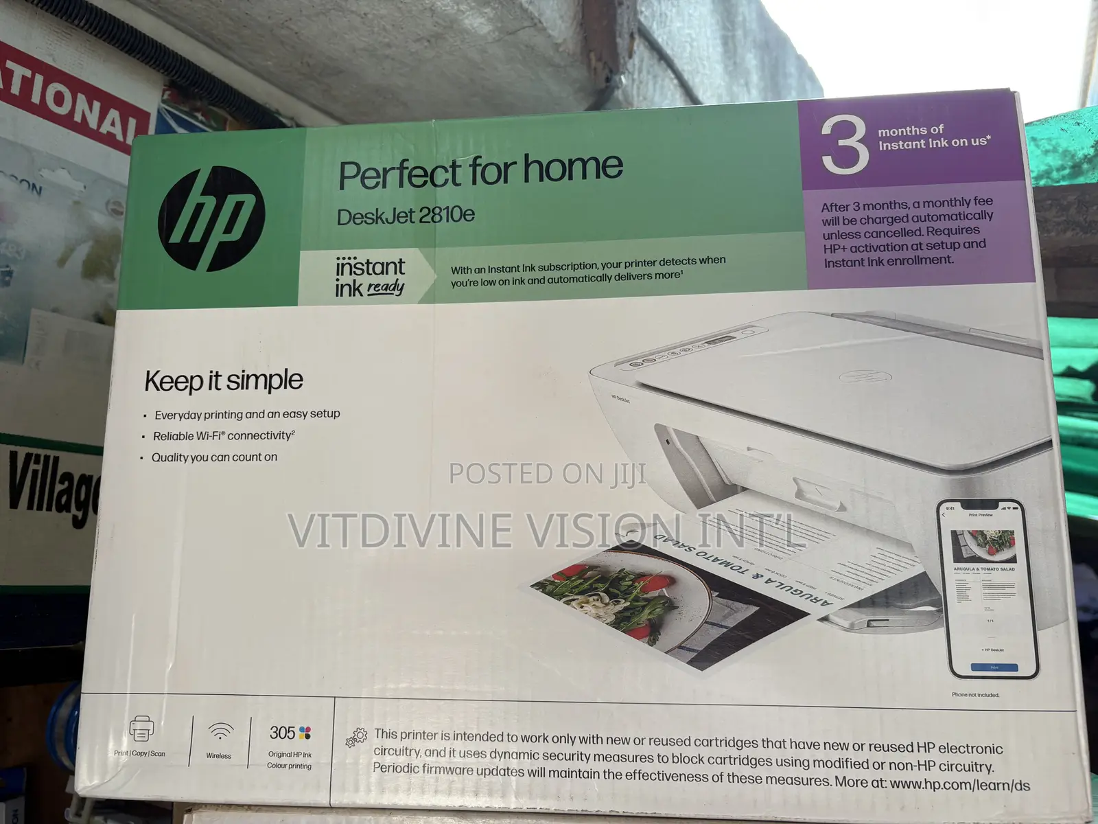 Hp Deskjet 2810e Wireless All-in-one Color Printer, Copier, Scanner