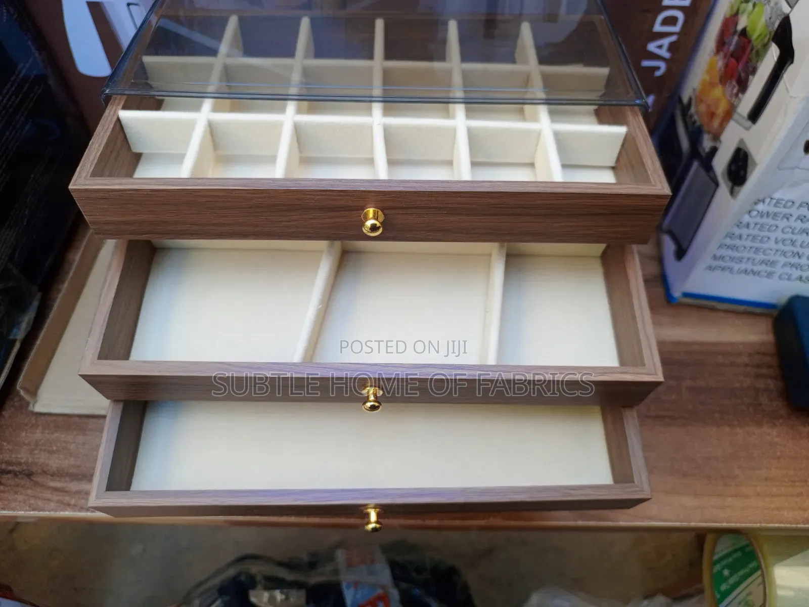 Luxury Wooden Jewelry Organizer Box – Elegant Spacious