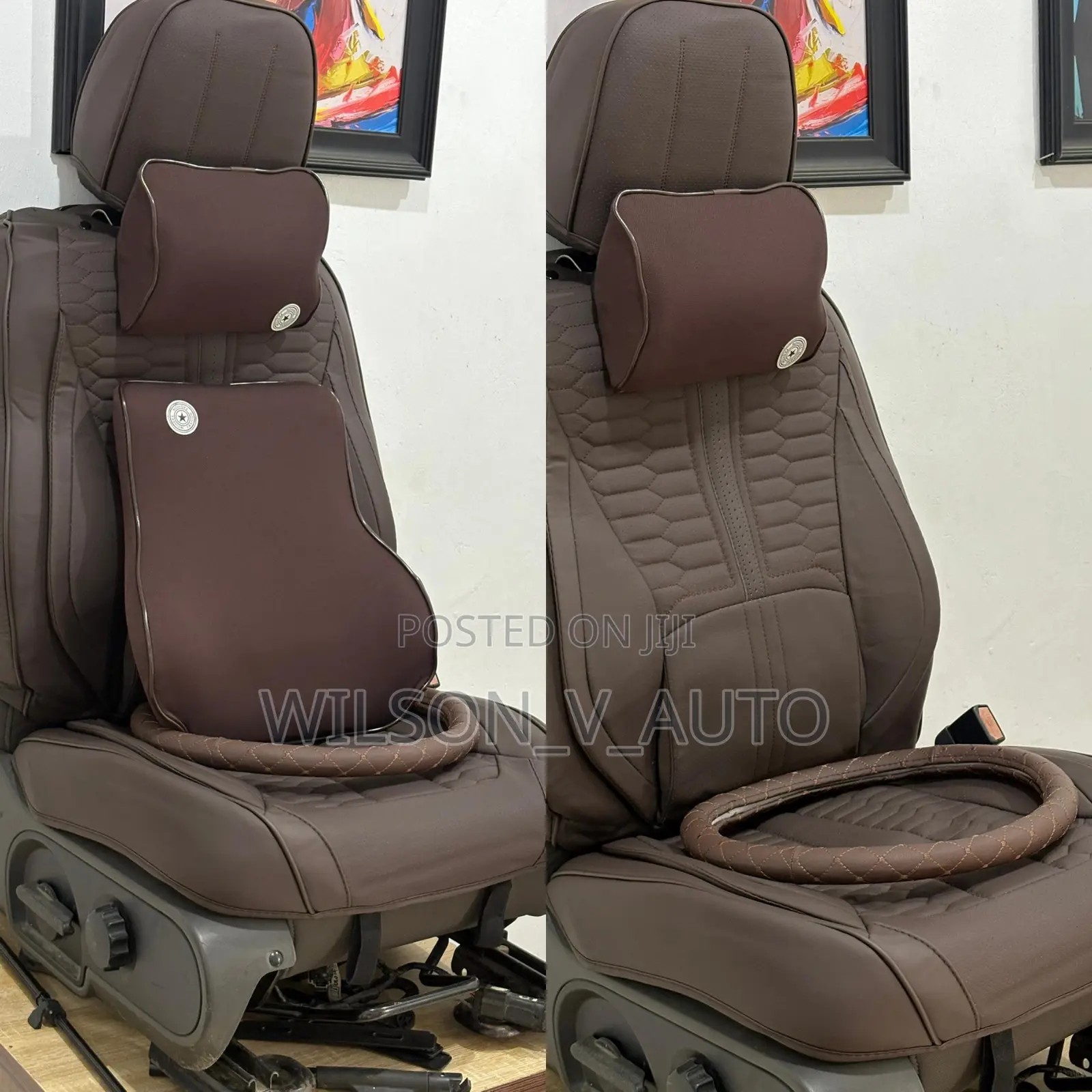 Universal Leather Car Seat Cover – Full Set Durable Easy to Install