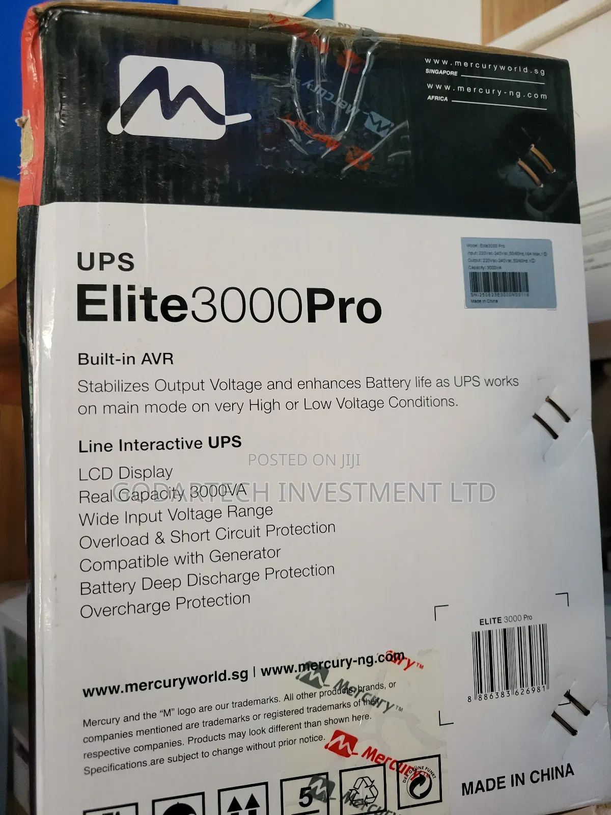 Mercury Elite3000pro Ups