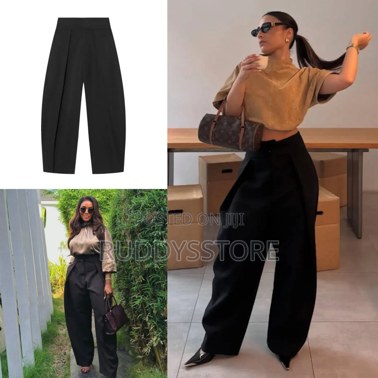 Elegant High-Waist Wide-Leg Trouser