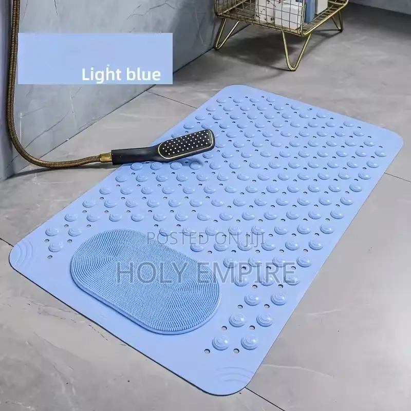 Bathroom Non-slip Mat Solid Color Massage Mat Home Anti-slip Suction