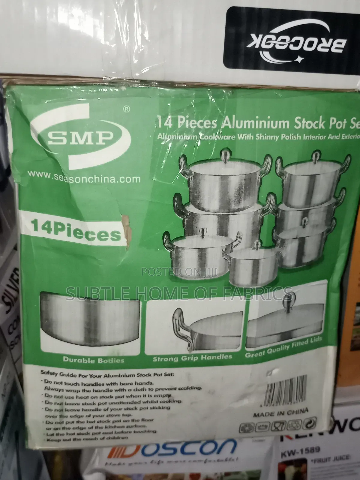 14pcs Aluminium Stock Pot Set – Durable Family Size Cooking