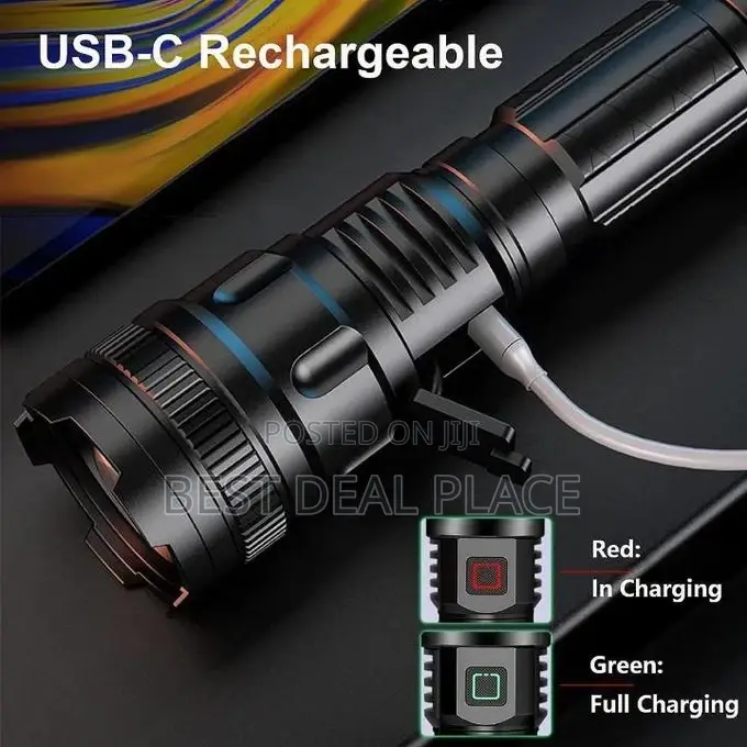 Super Bright Xhp50 P50 Led 3 Modes Rechargeable Zoomable 3500 Lumens