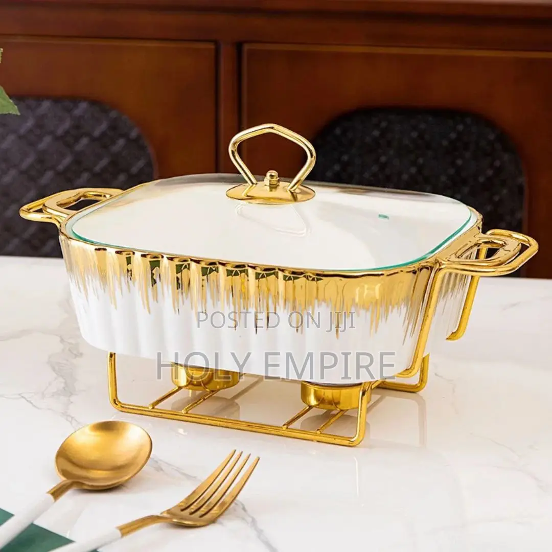 Luxury Ceramic Food Warmer Casserole Dish 3 Set