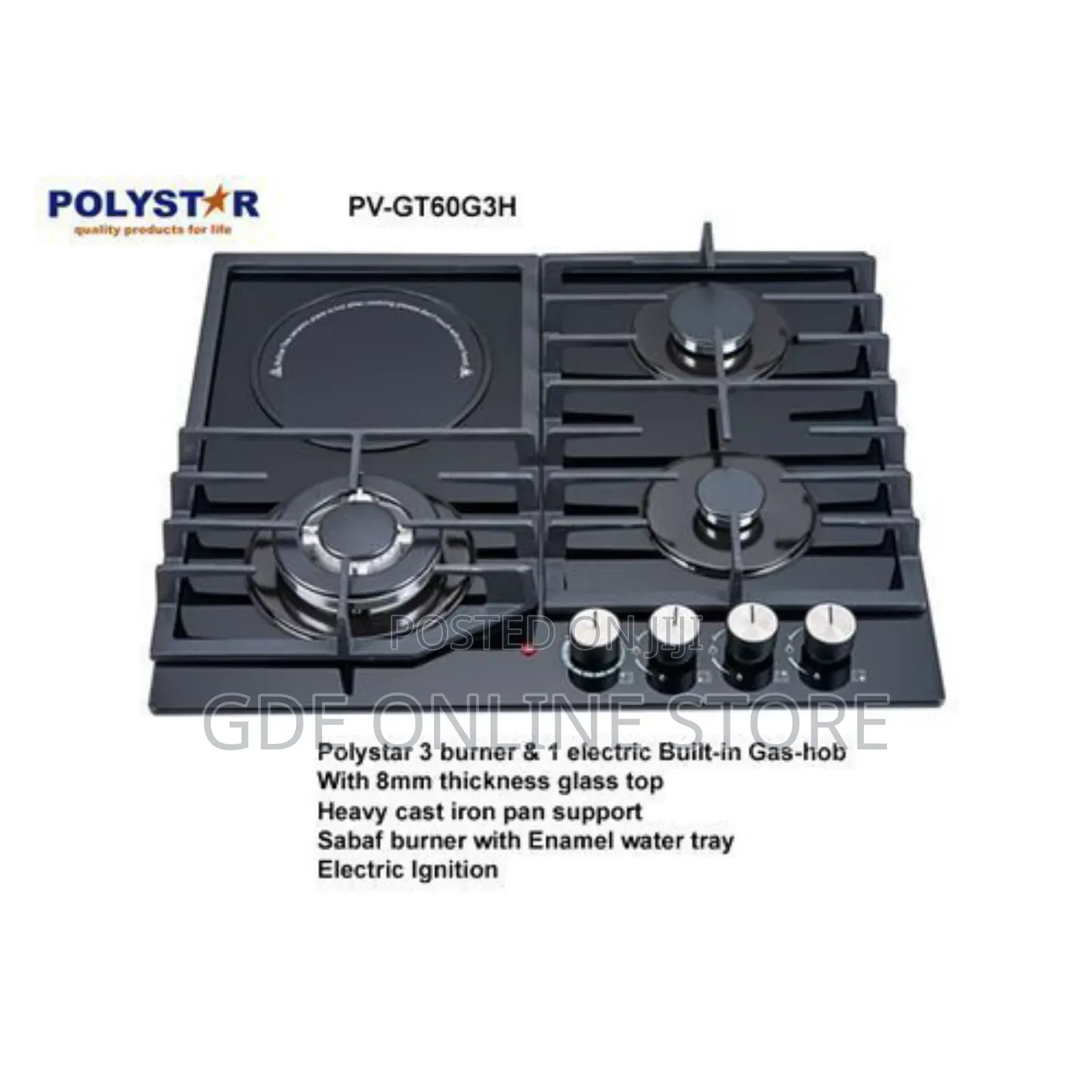 Polystar 3+1 In Built Gas Cooker