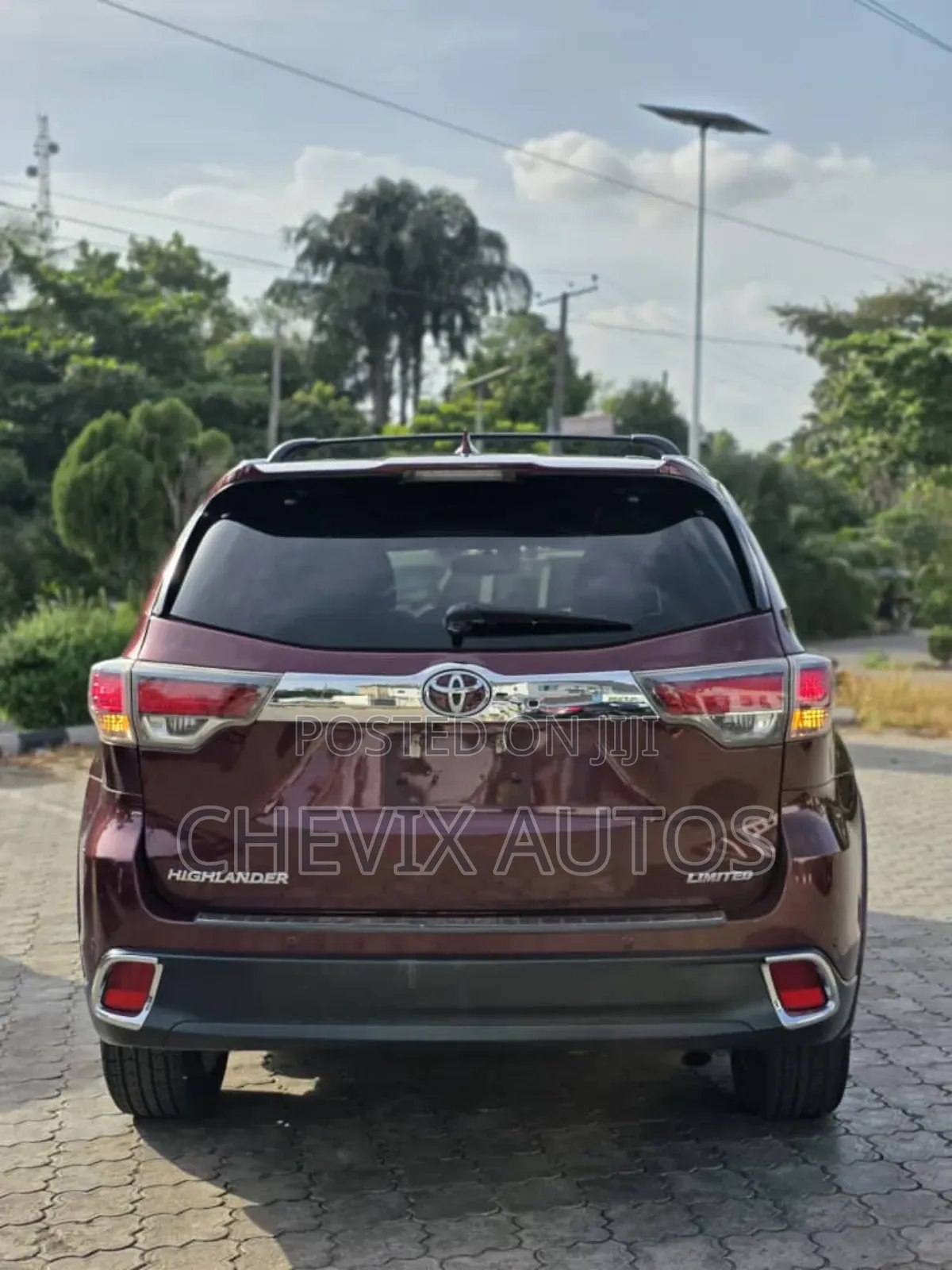 Toyota Highlander Limited V6 4x4 (3.5L 6cyl 6A) 2016 Burgundy
