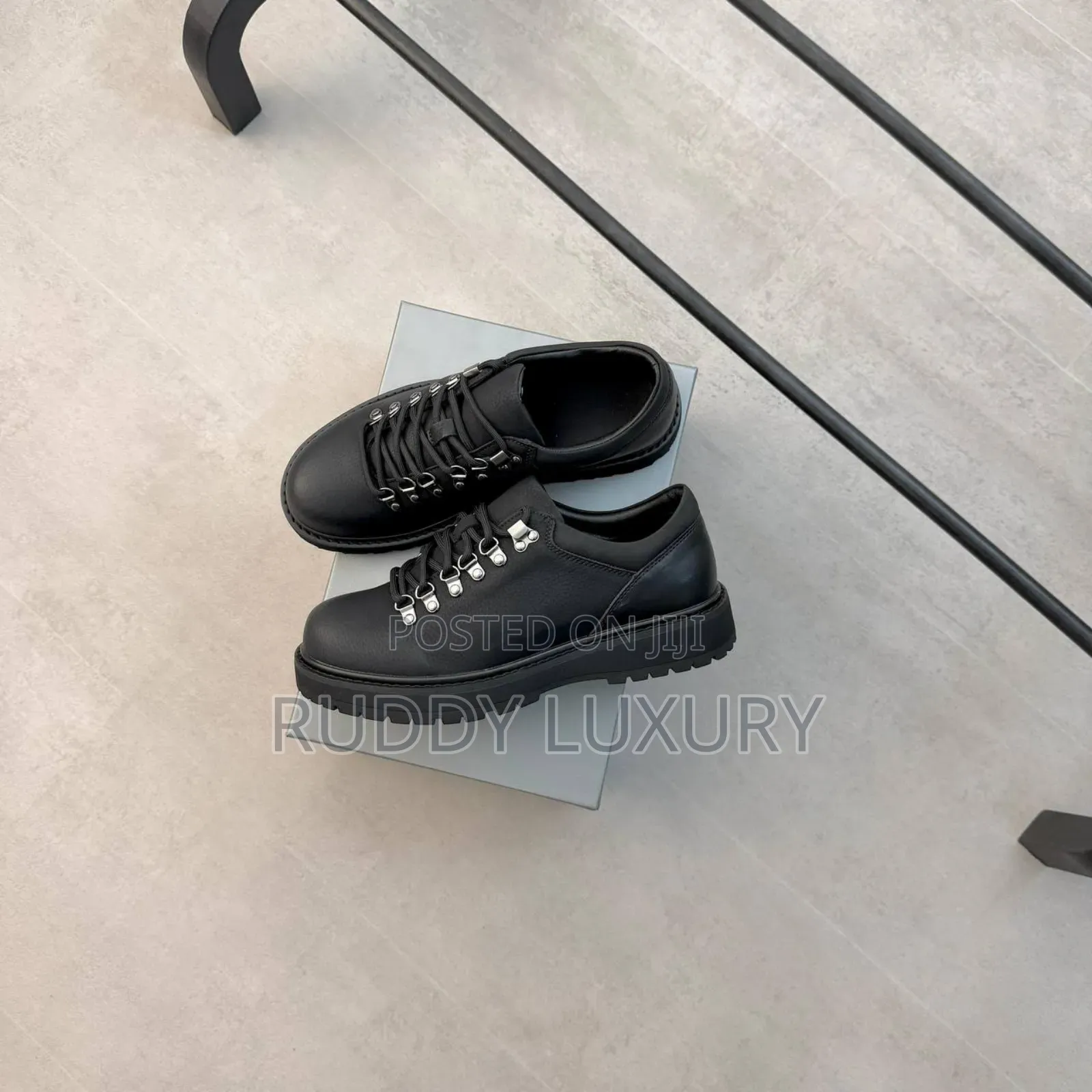 Studded Leather Derby Shoes