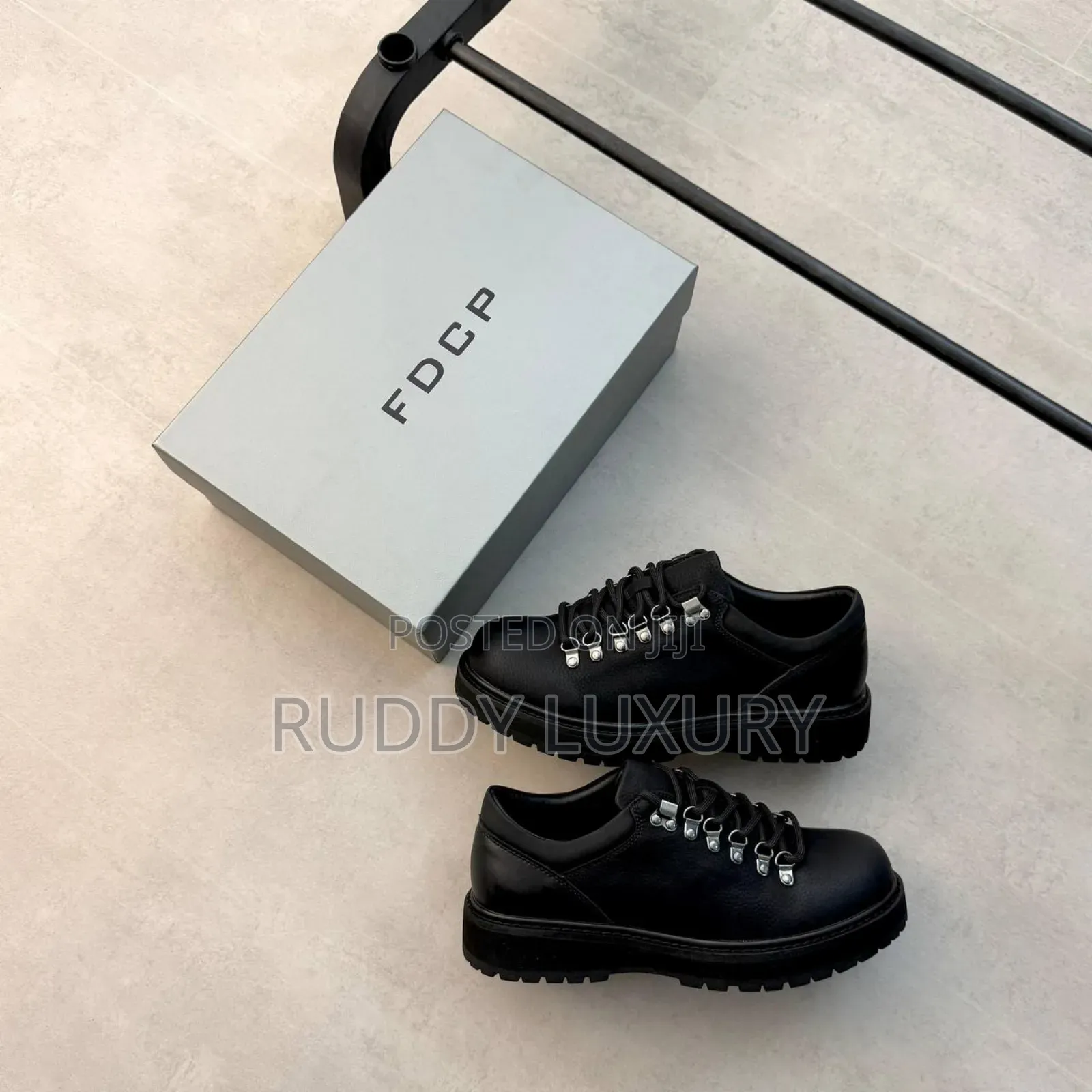 Studded Leather Derby Shoes