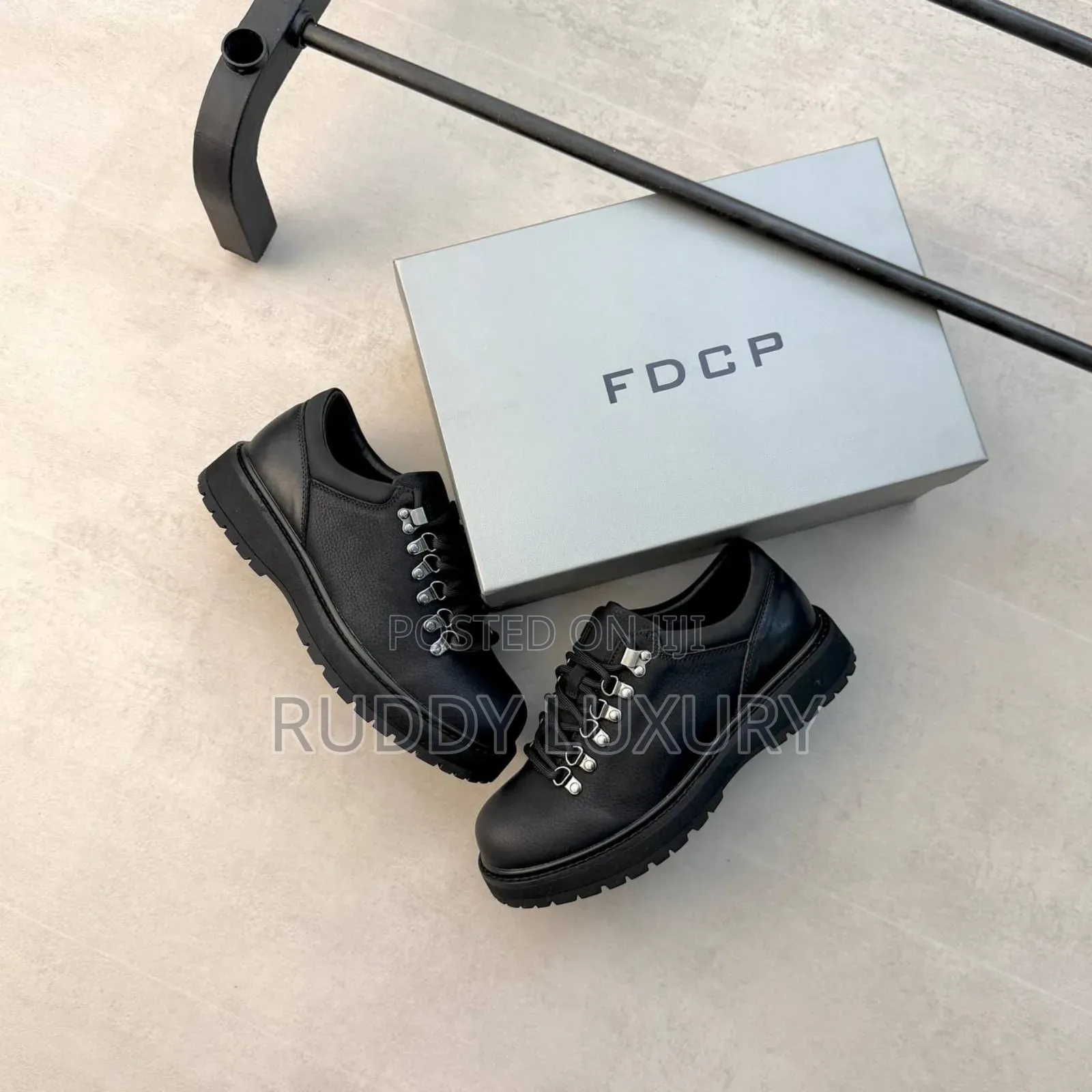 Studded Leather Derby Shoes