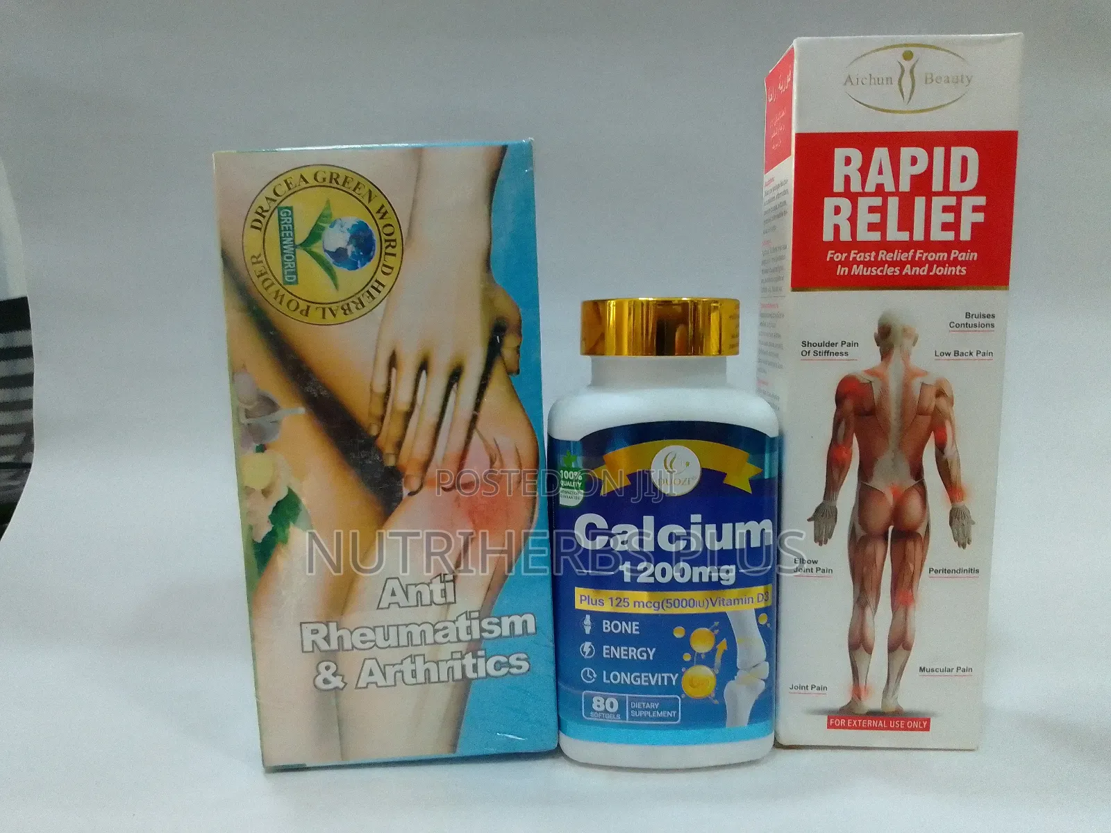 Anti Rheumatism and Arthritis Tea+ Calcium 1200mg + Vitamin D3 Softgel