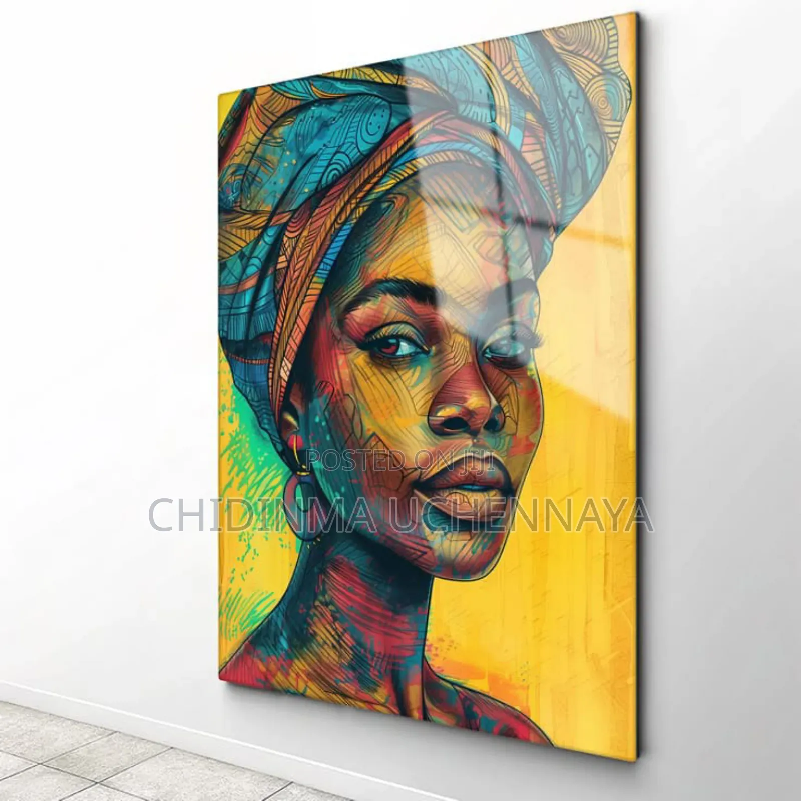 Abstract African Jewelry Women Artwork