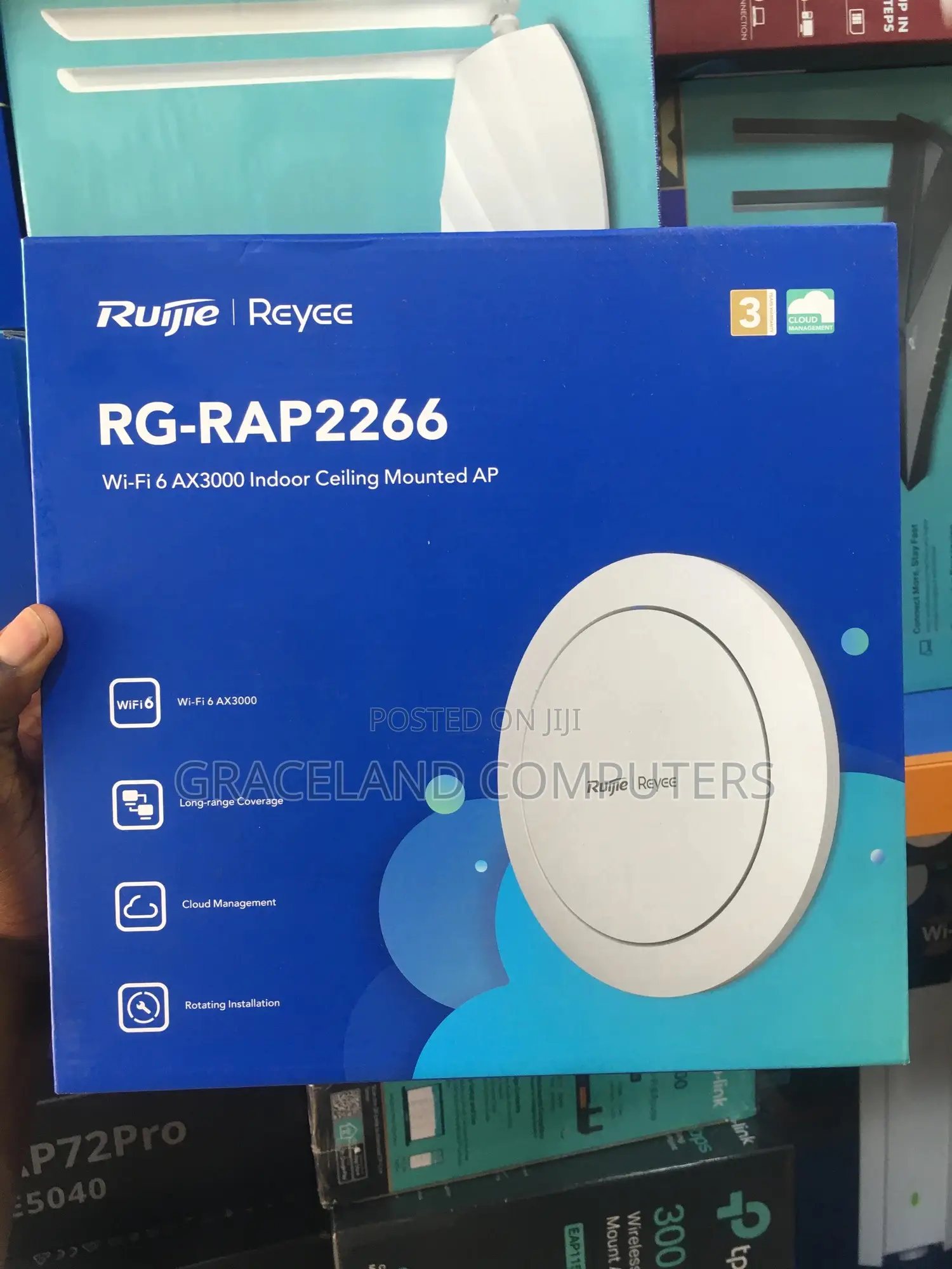 Ruijie Rg-Rap2266, Wi-Fi 6 Ax3000 Indoor Ceiling-Mount Access Point