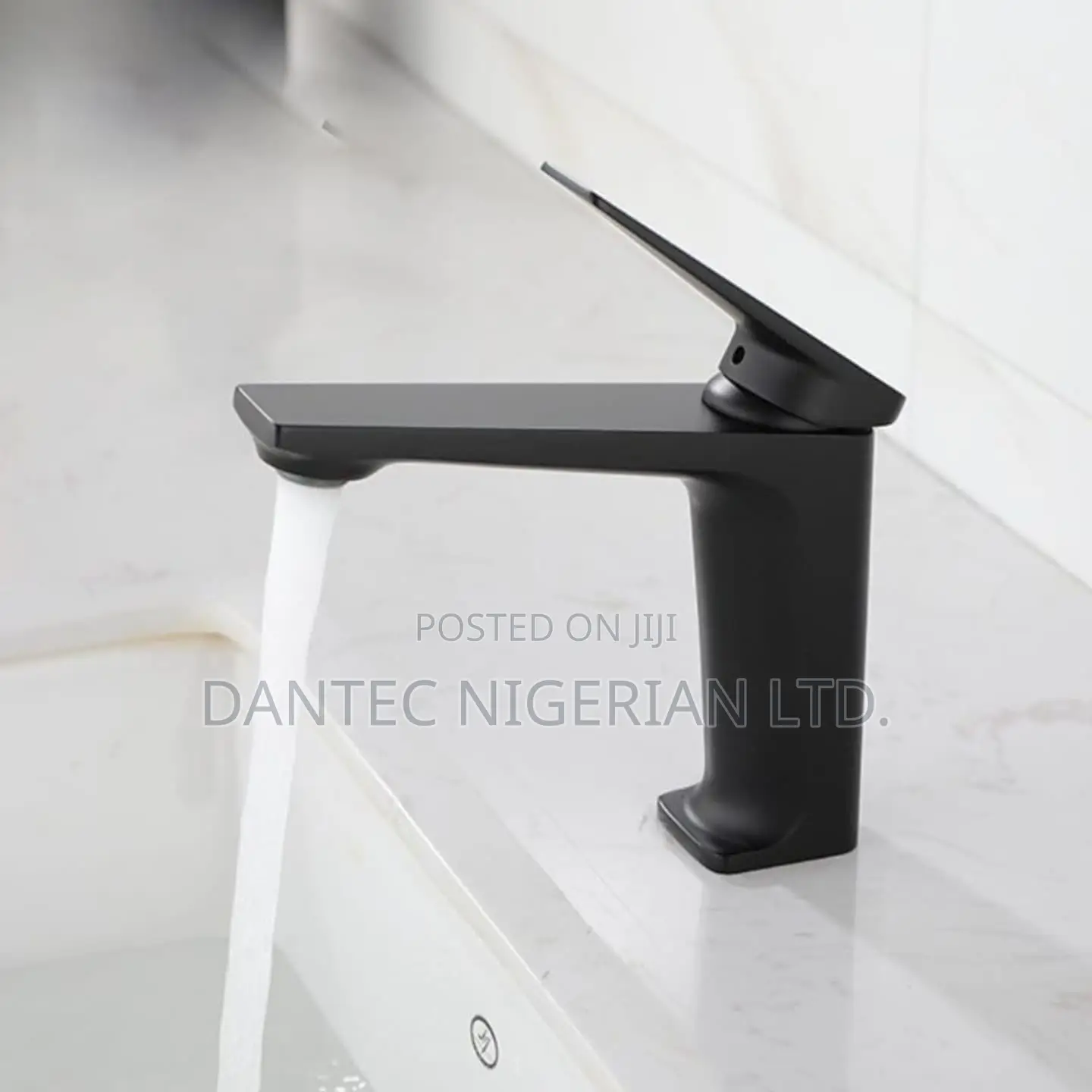 Matt Black Hot and Cold Basin Mixer Tap
