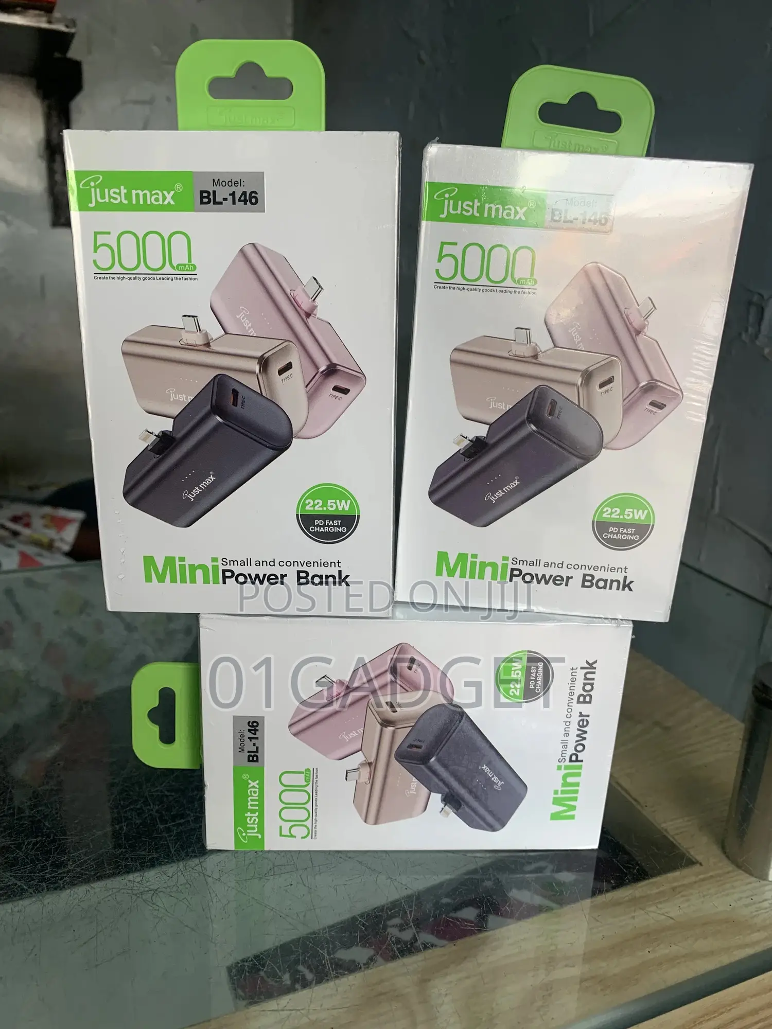 Just Max Bl-146 5000mah Mini Power Bank 22.5w Fast Charging