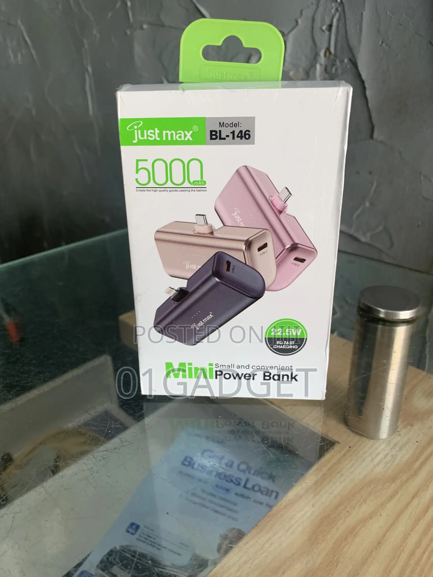 Just Max Bl-146 5000mah Mini Power Bank 22.5w Fast Charging