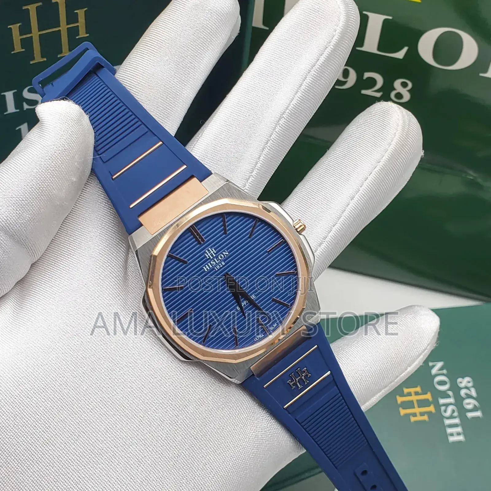 Hislon Cl 127 Luxury Rubber Strap Designer Men's Wristwatches