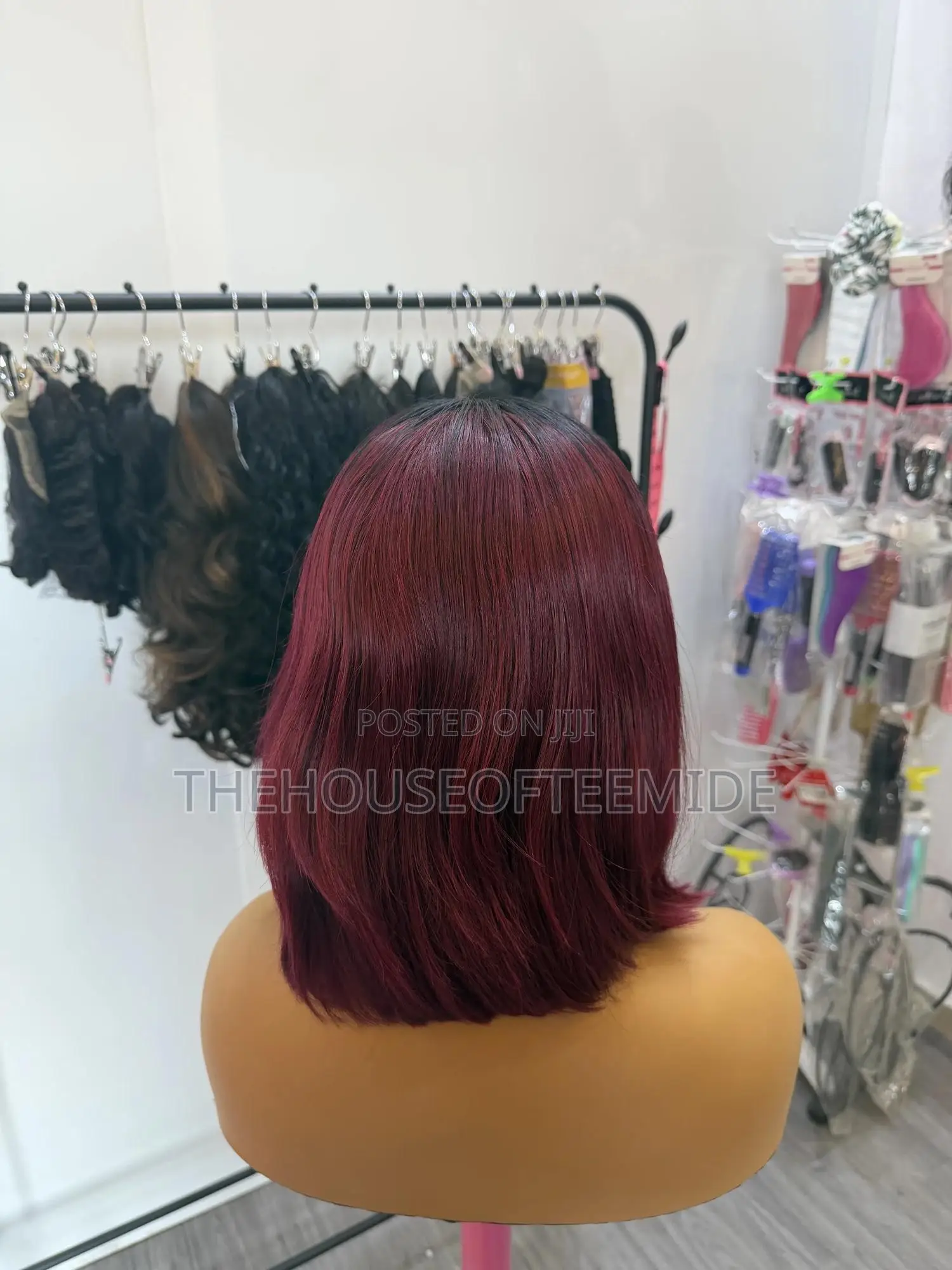 Full Frontal Wig,Burgundy Wig.