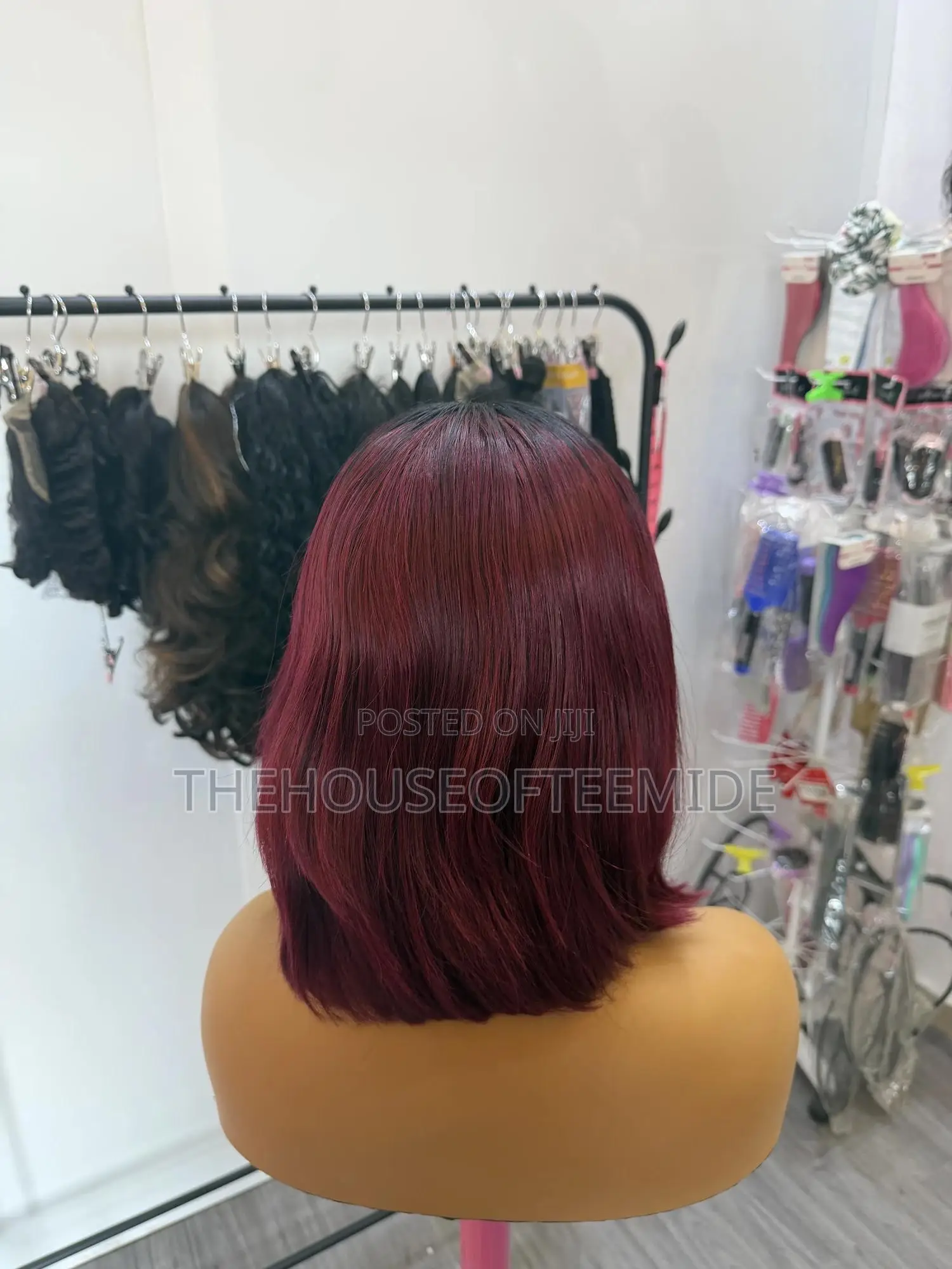 Full Frontal Wig,Burgundy Wig.