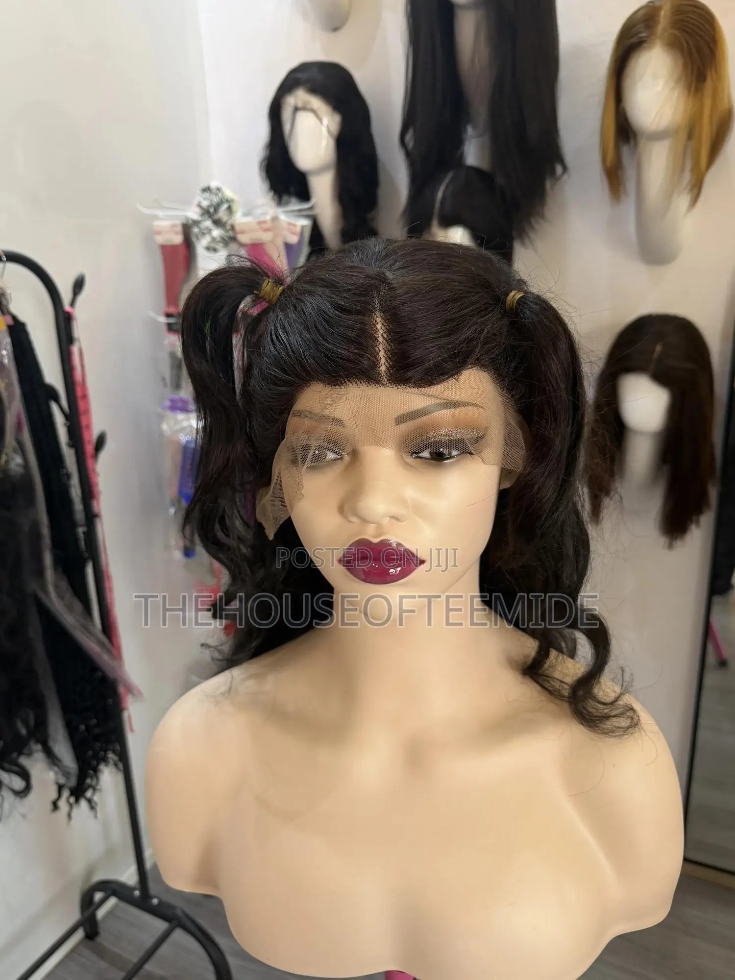 T Frontal Wig,Human Hair Blend.
