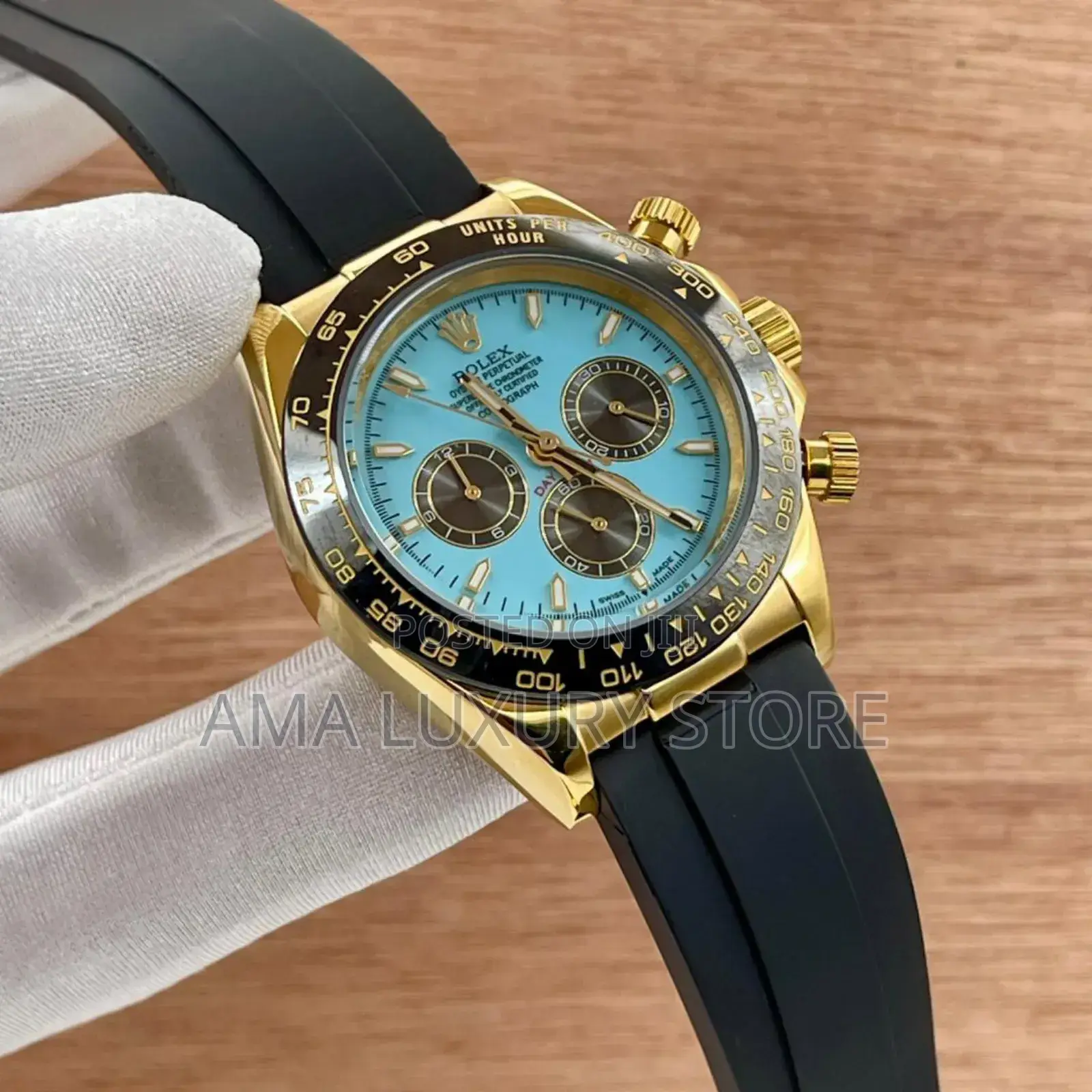 Rolex Luxury Designer Men's Rubber Strap Wristwatches