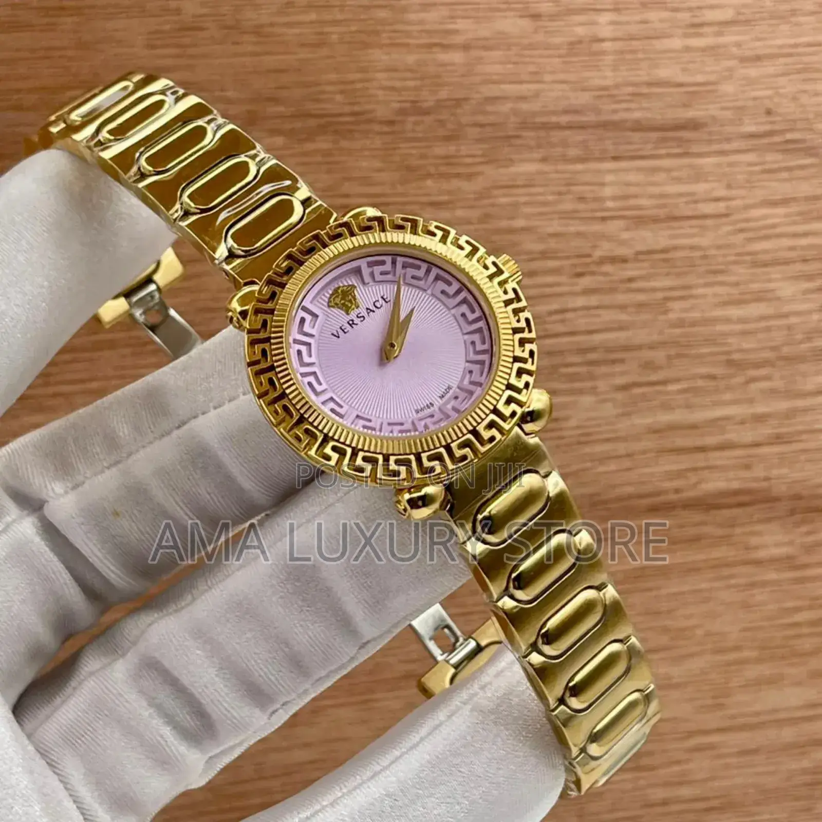 Versace Luxury Designer Female Stainless Steel Wristwatches