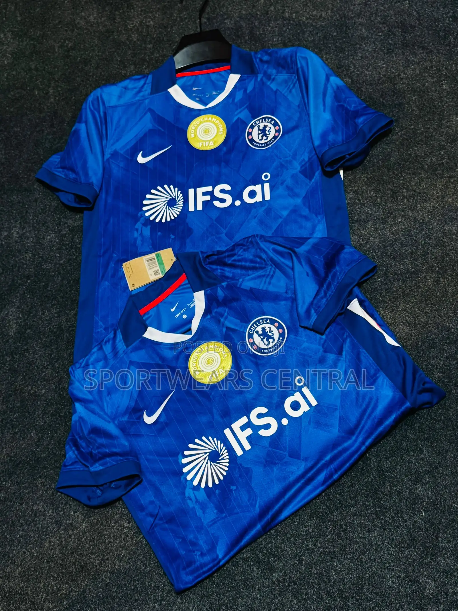 Original 25-26 Chelsea Home With Sponsor and Word Championship Badge