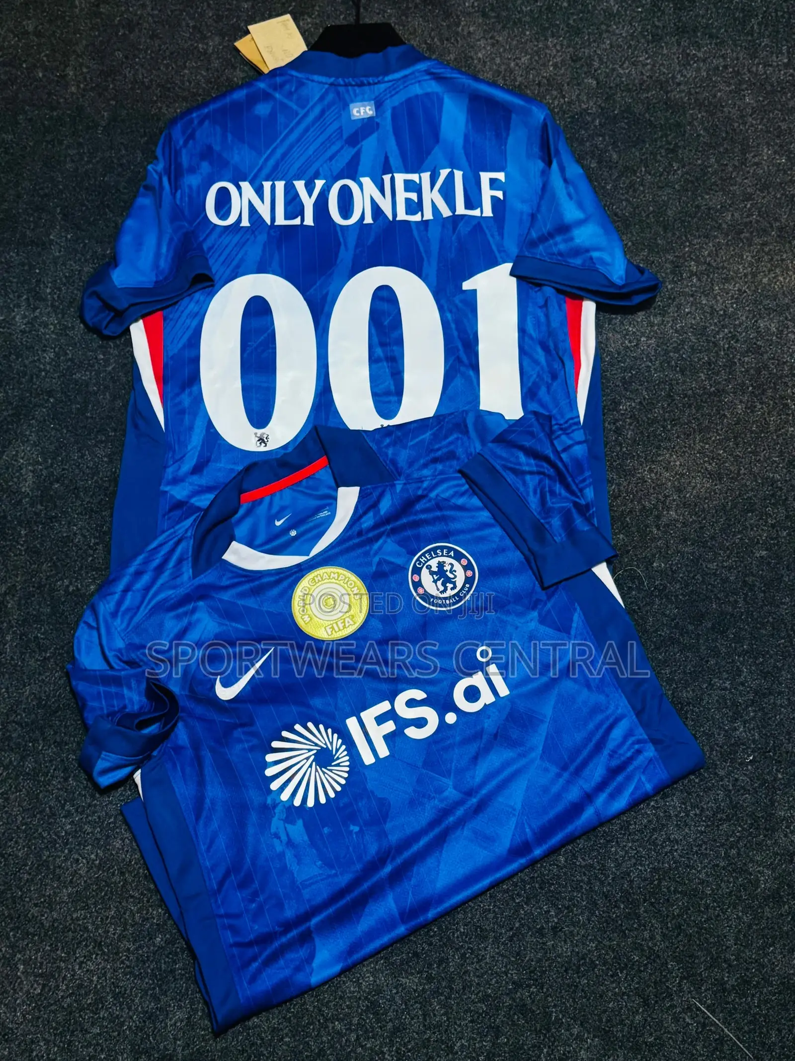 Original 25-26 Chelsea Home With Sponsor and Word Championship Badge