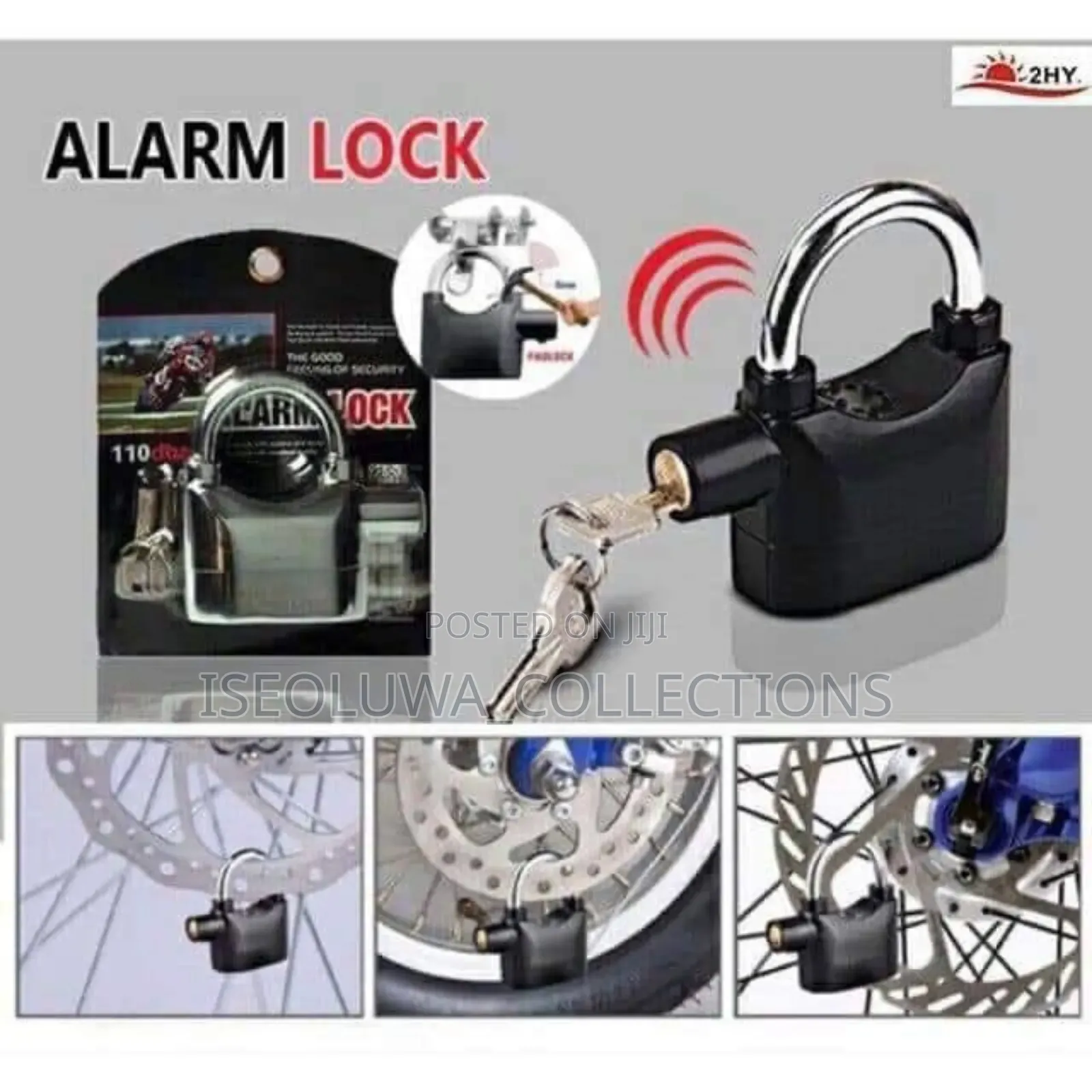 Heavy Duty Alarm Padlock – Anti-Theft Security Lock With Loud Siren.