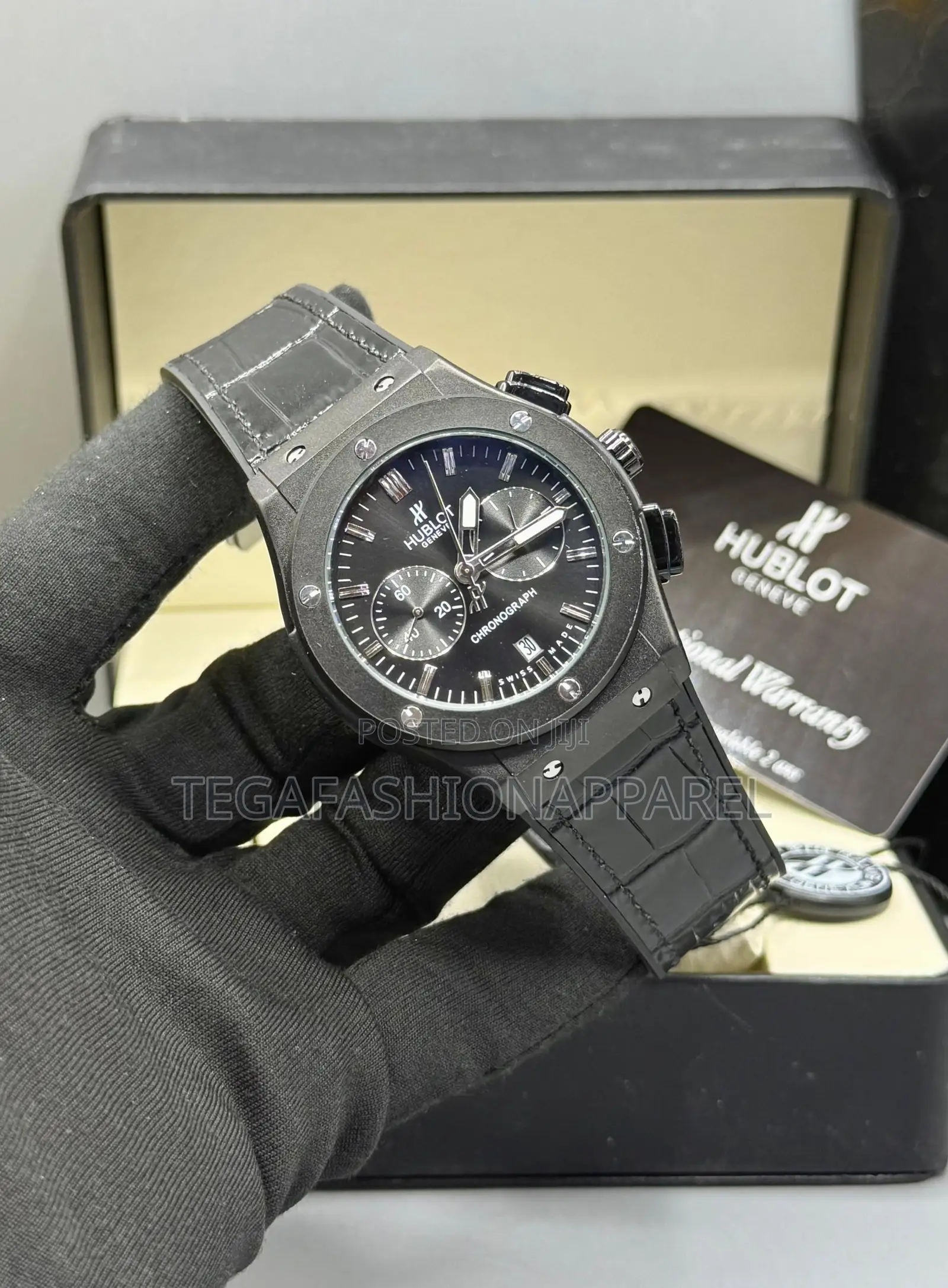 Hublot Active Chronographs Leather Wristwatch