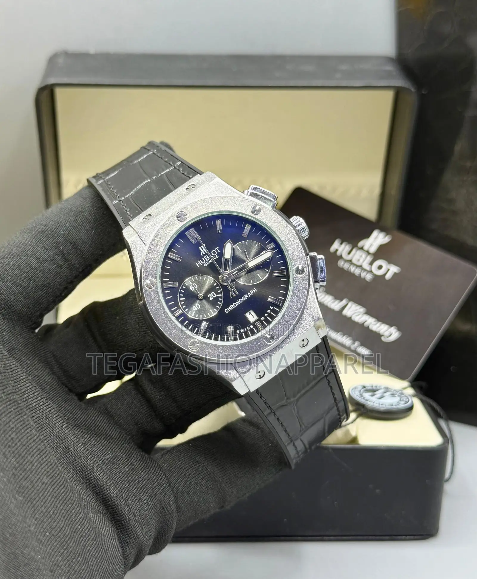 Hublot Active Chronographs Leather Wristwatch