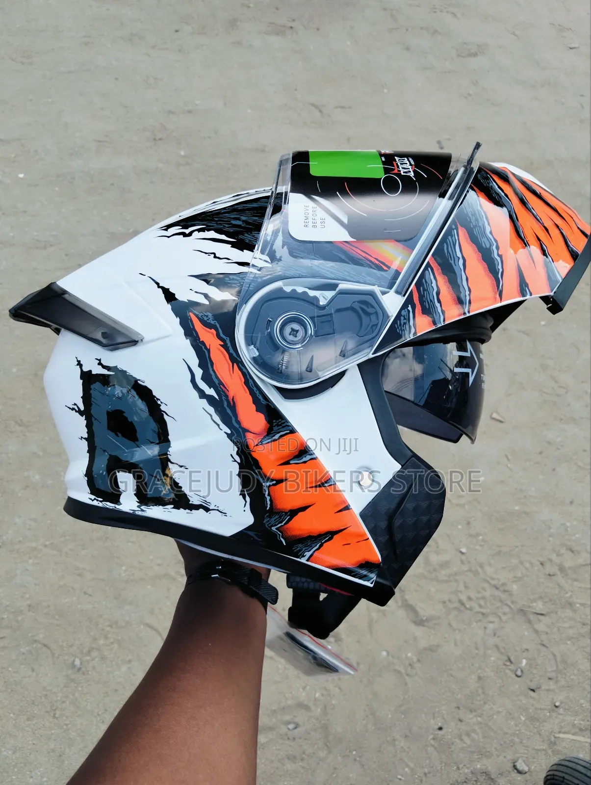 Bikers Open Jaw Helmet Dot Certified
