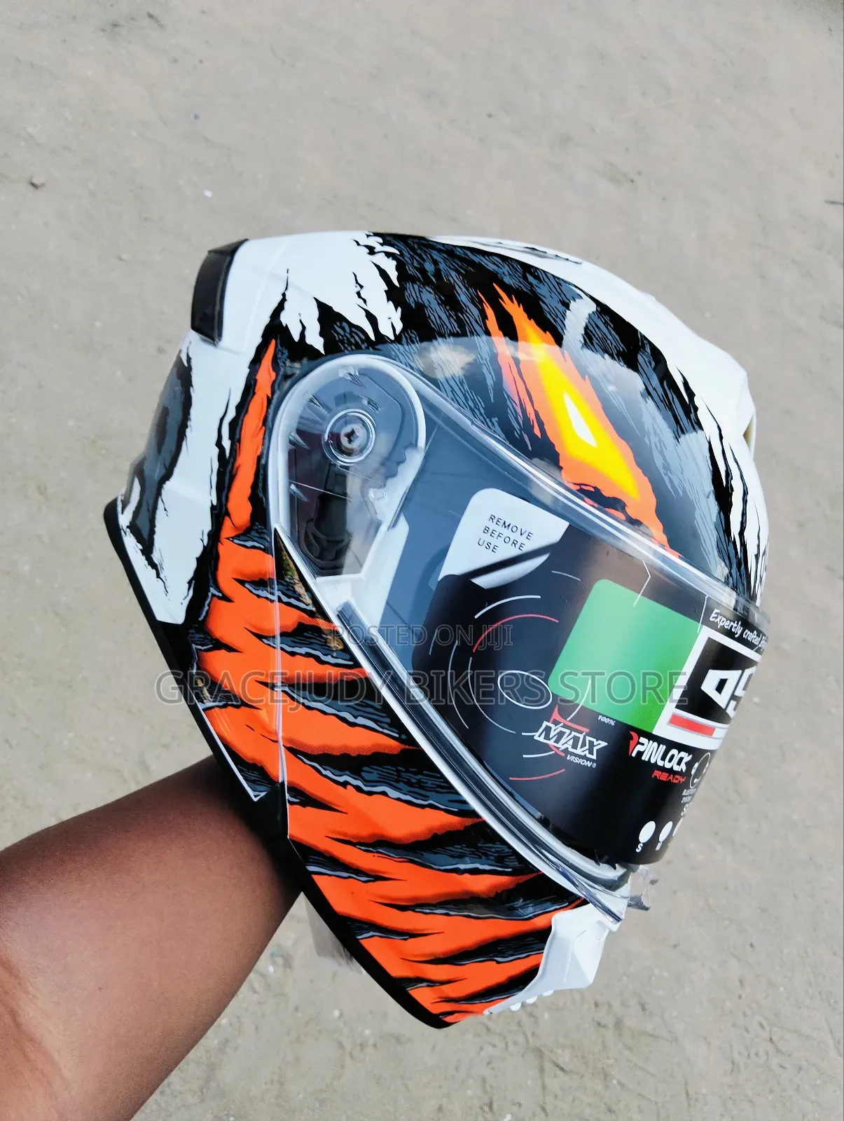 Bikers Open Jaw Helmet Dot Certified