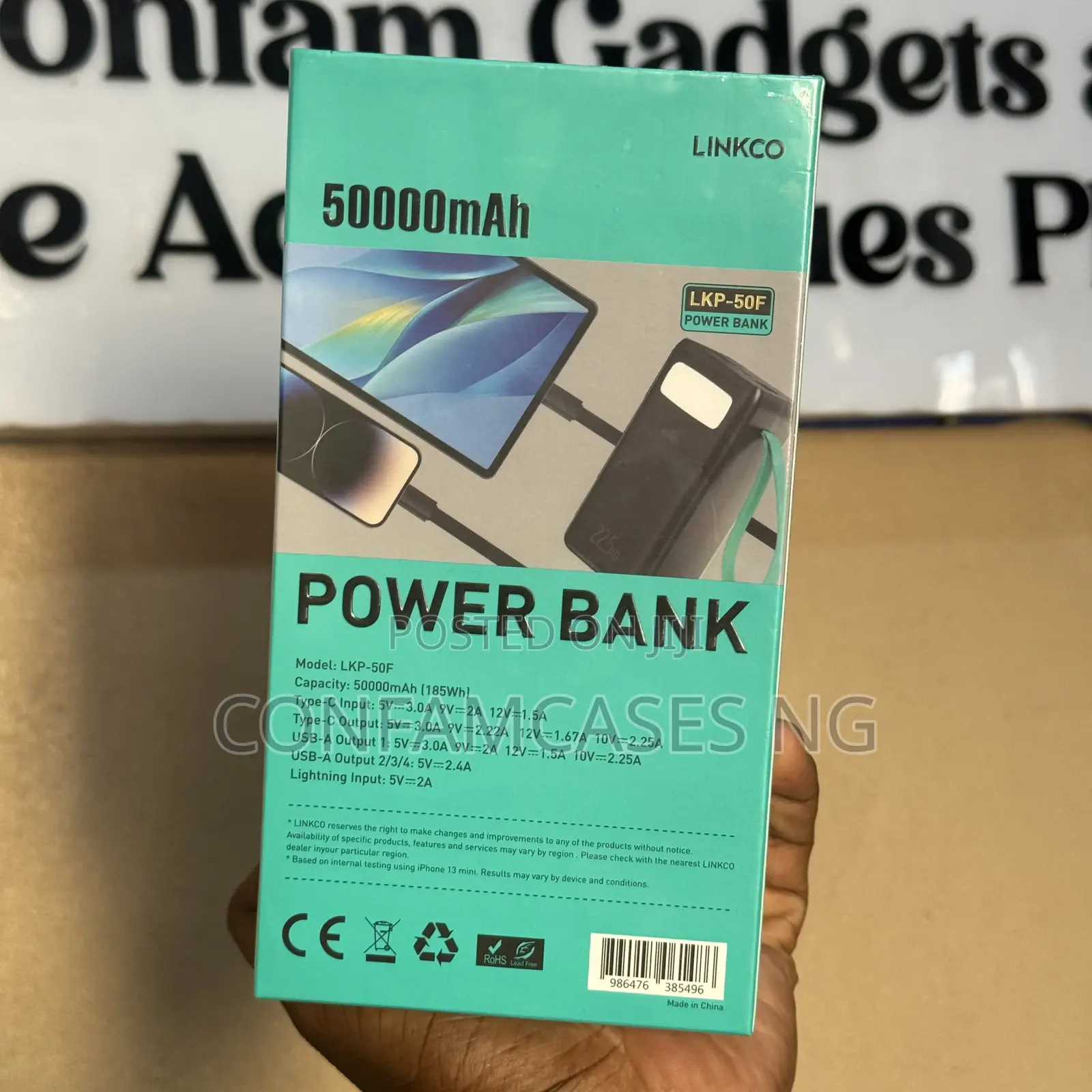 Linkco 50000mah 22.5w Super Fast Charging Power Bank Powerbank