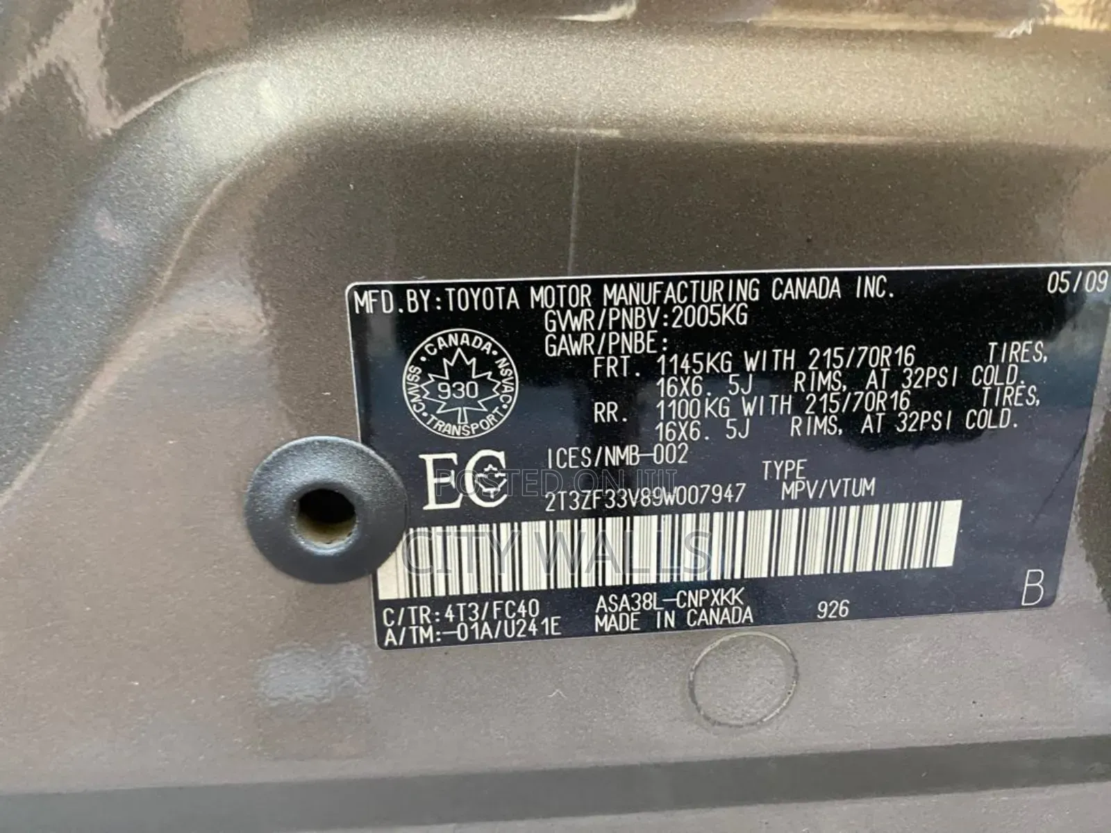 Toyota Camry 2010 Gray