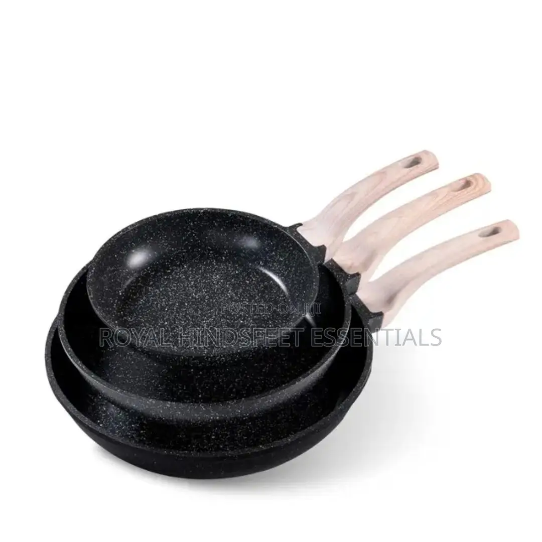 3pcs Set Non Stick Quality Fry Pan Sizes 20cm 24cm 28cm