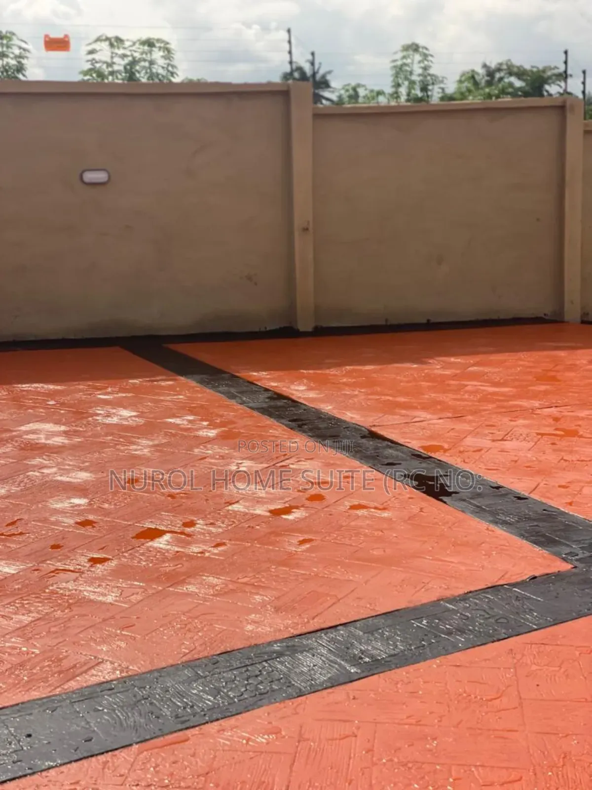 Modern Stamped Concrete Floor Installation